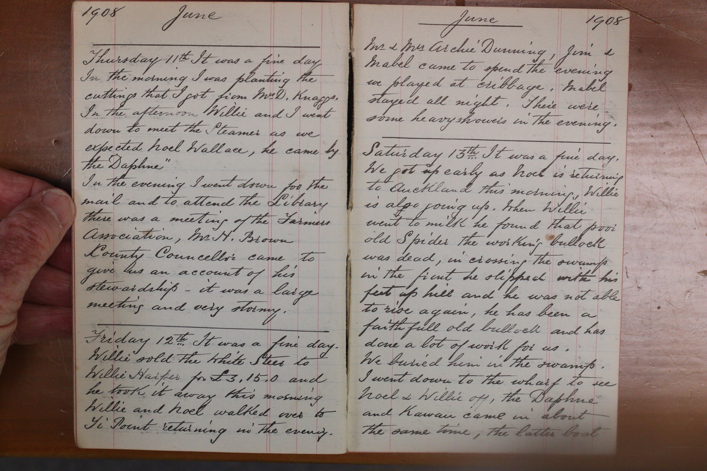 Original CS Clarke diary page
