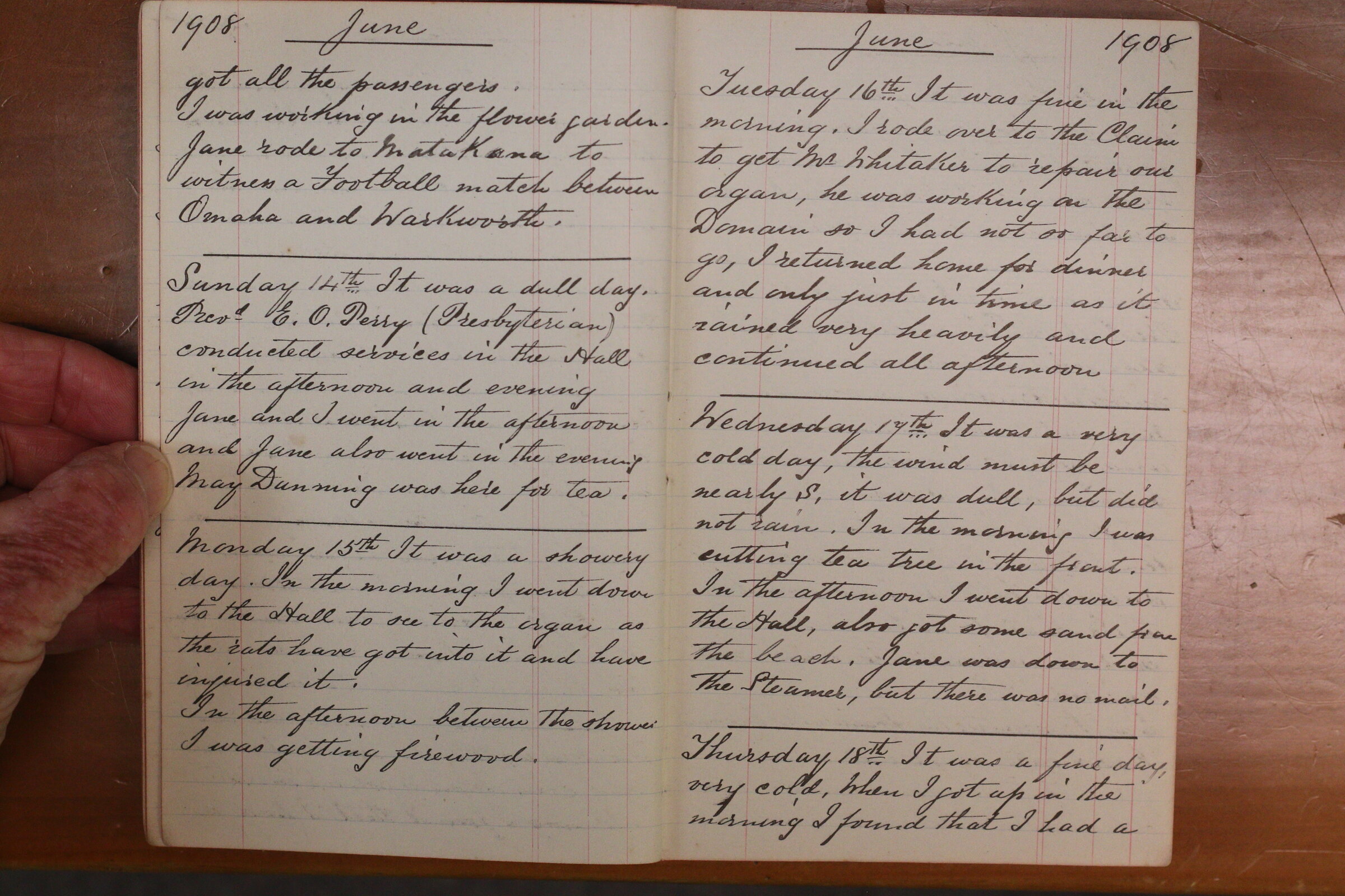 Original CS Clarke diary page