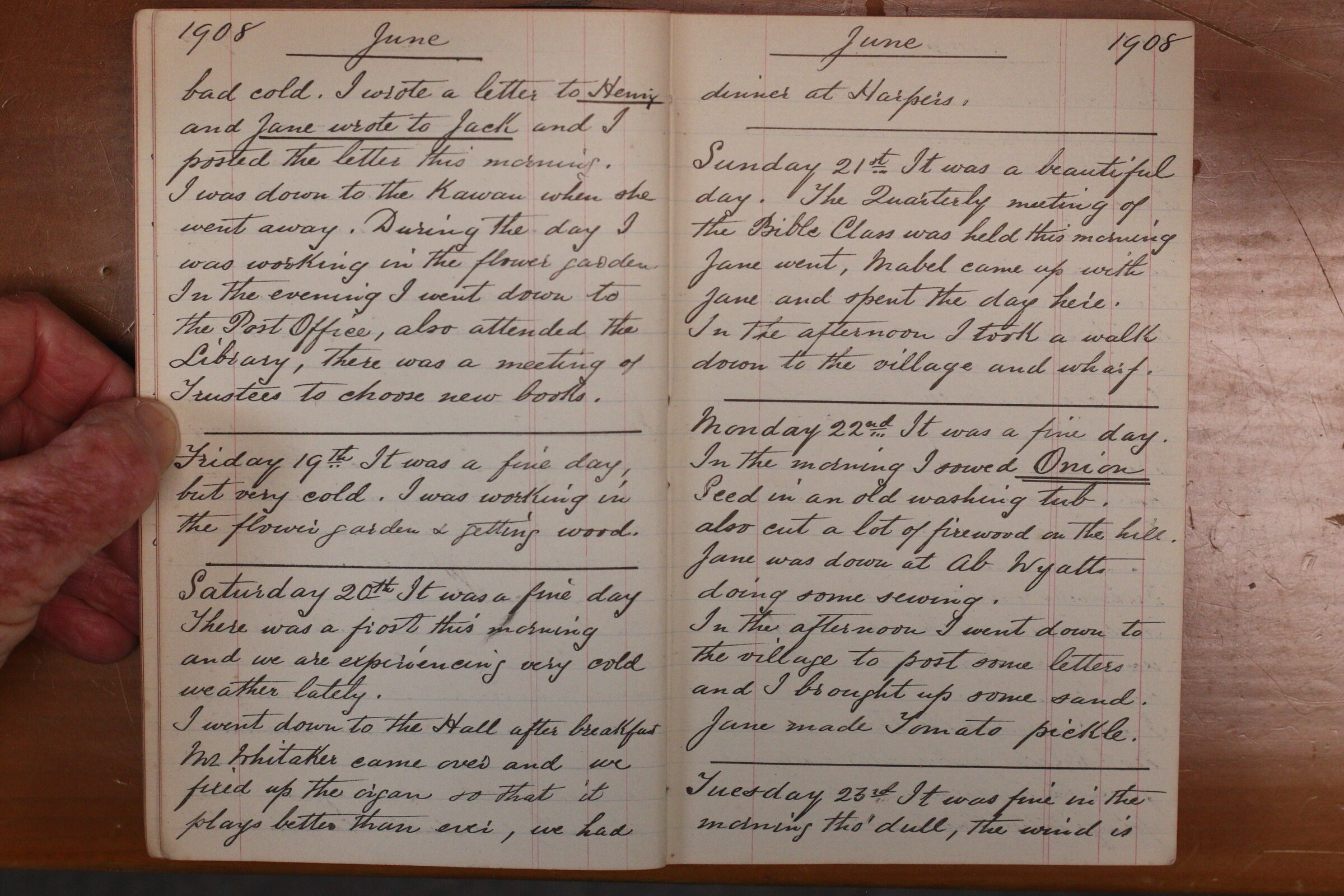 Original CS Clarke diary page