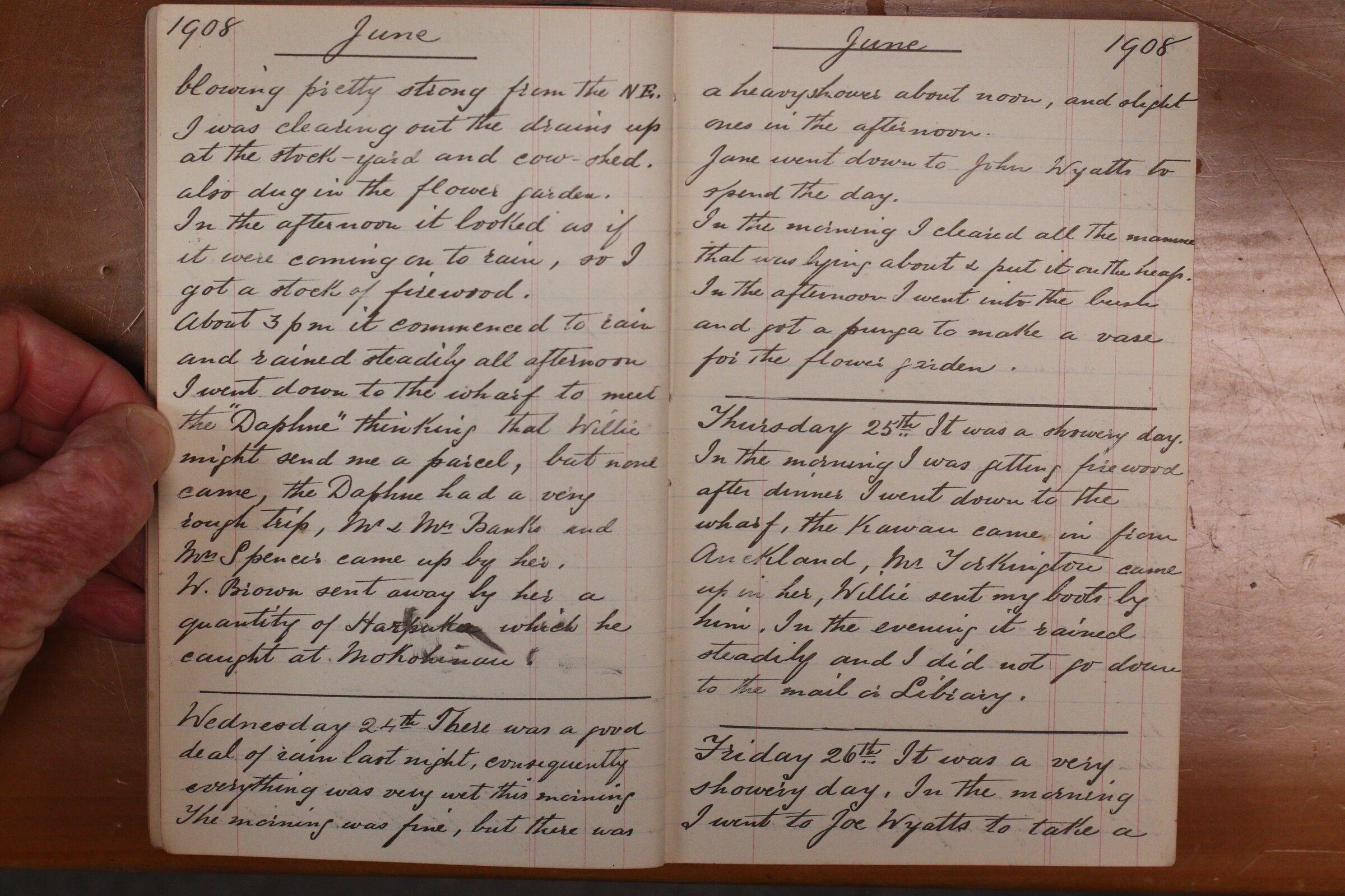 Original CS Clarke diary page