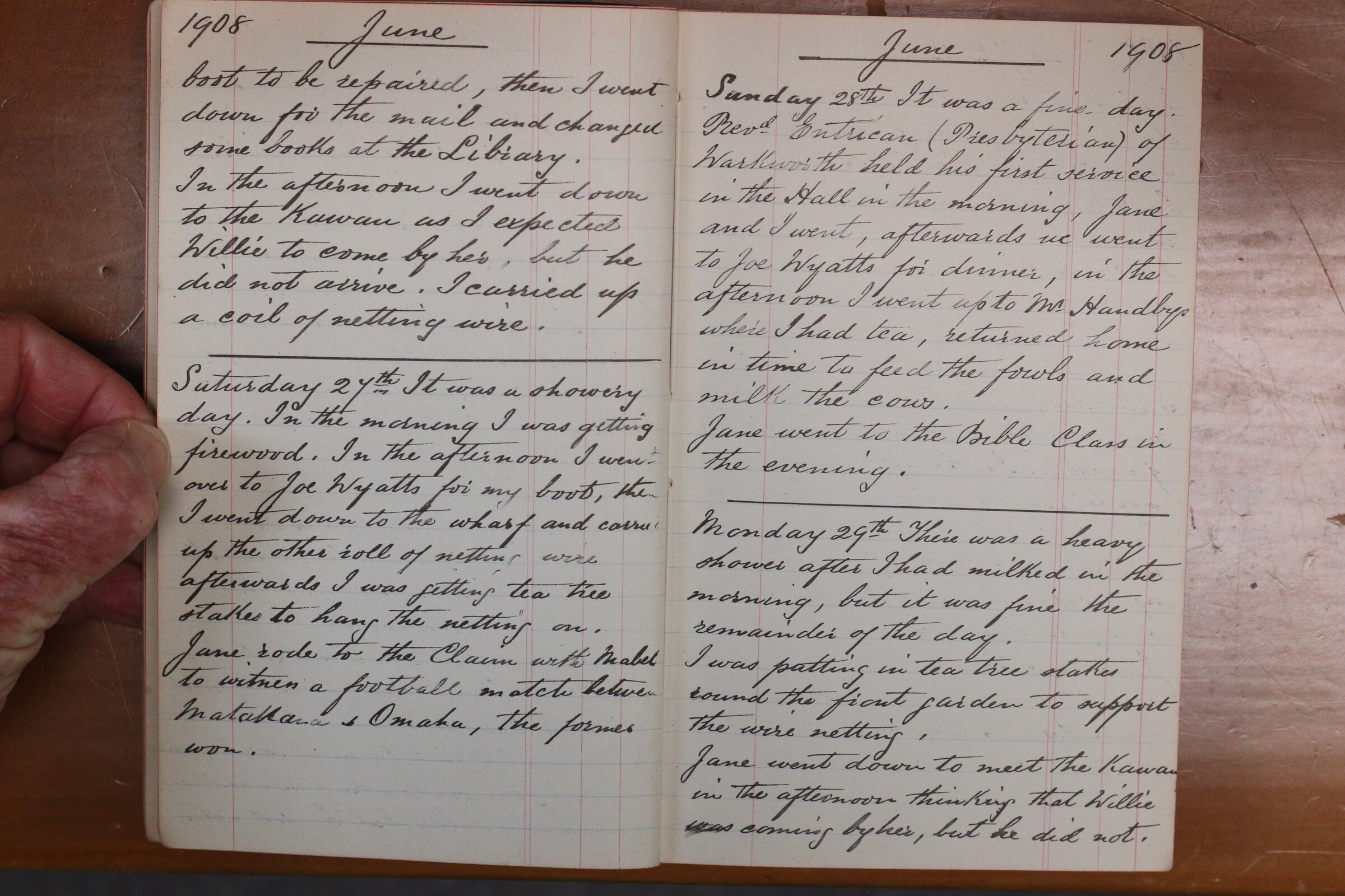 Original CS Clarke diary page