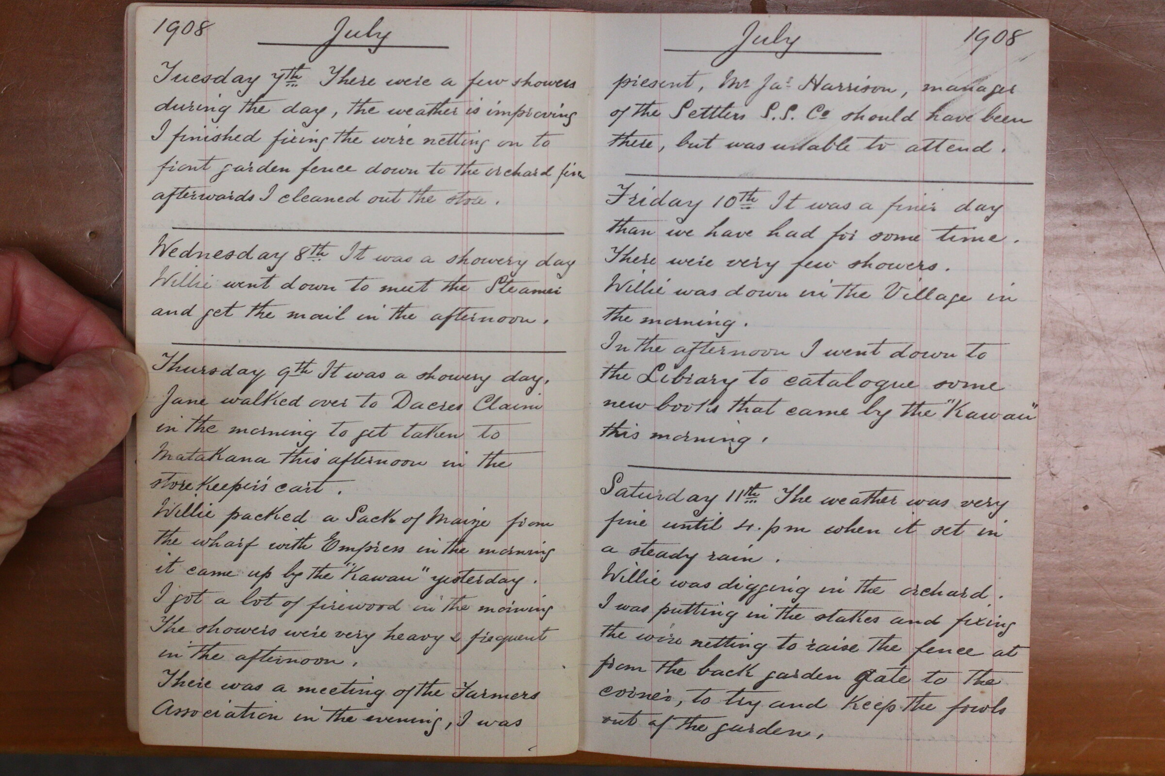 Original CS Clarke diary page