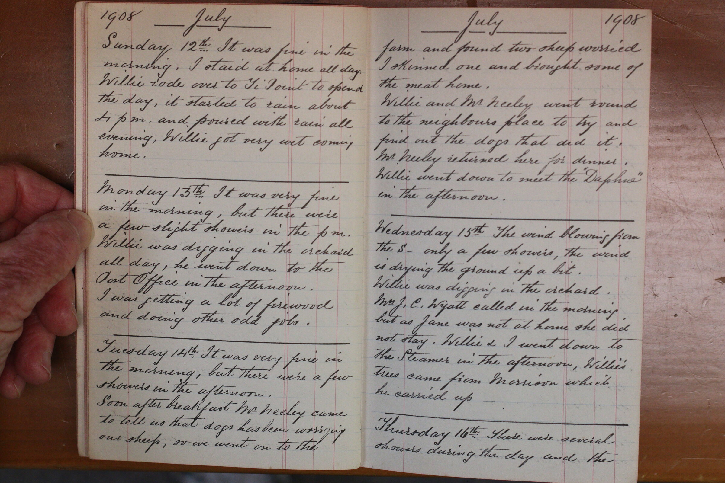 Original CS Clarke diary page