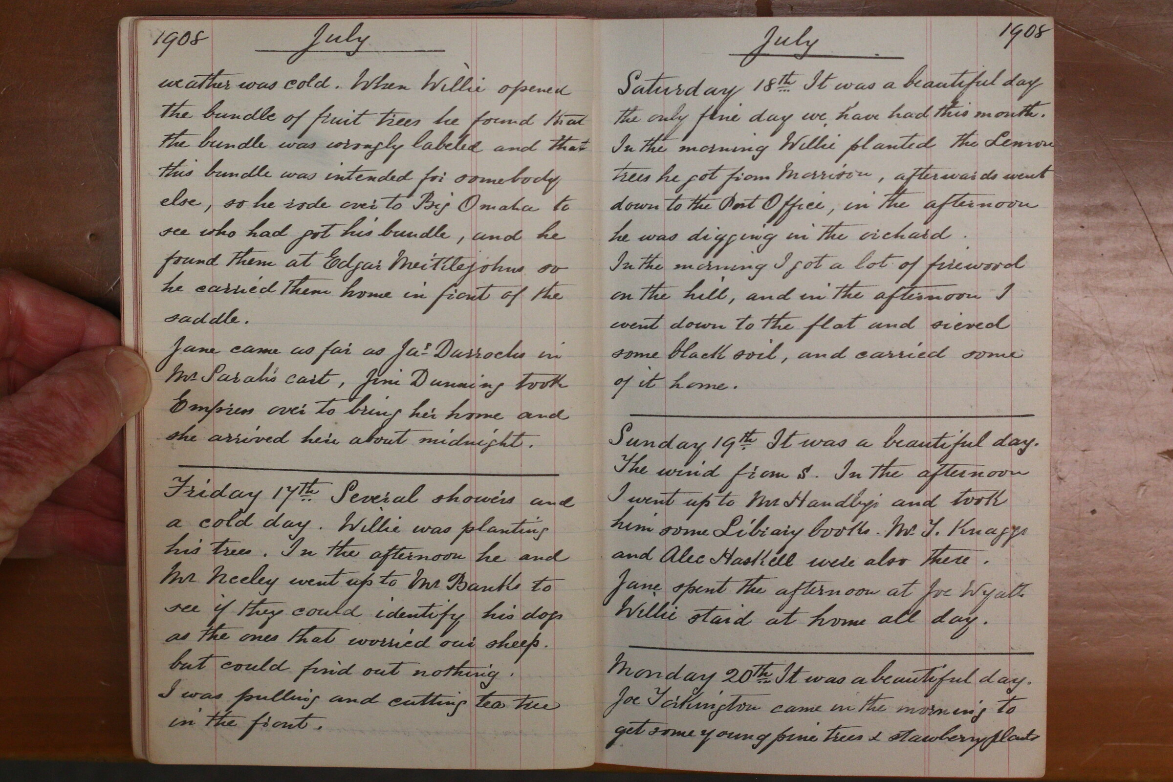 Original CS Clarke diary page