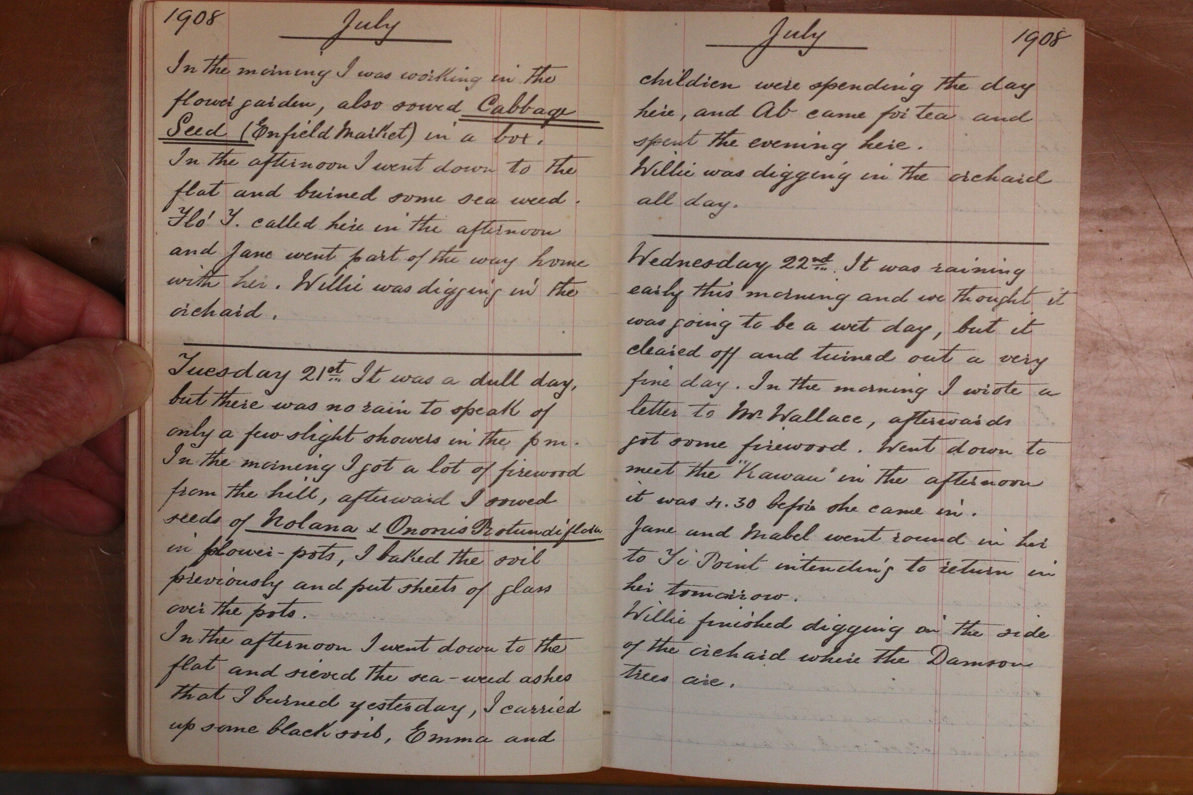 Original CS Clarke diary page