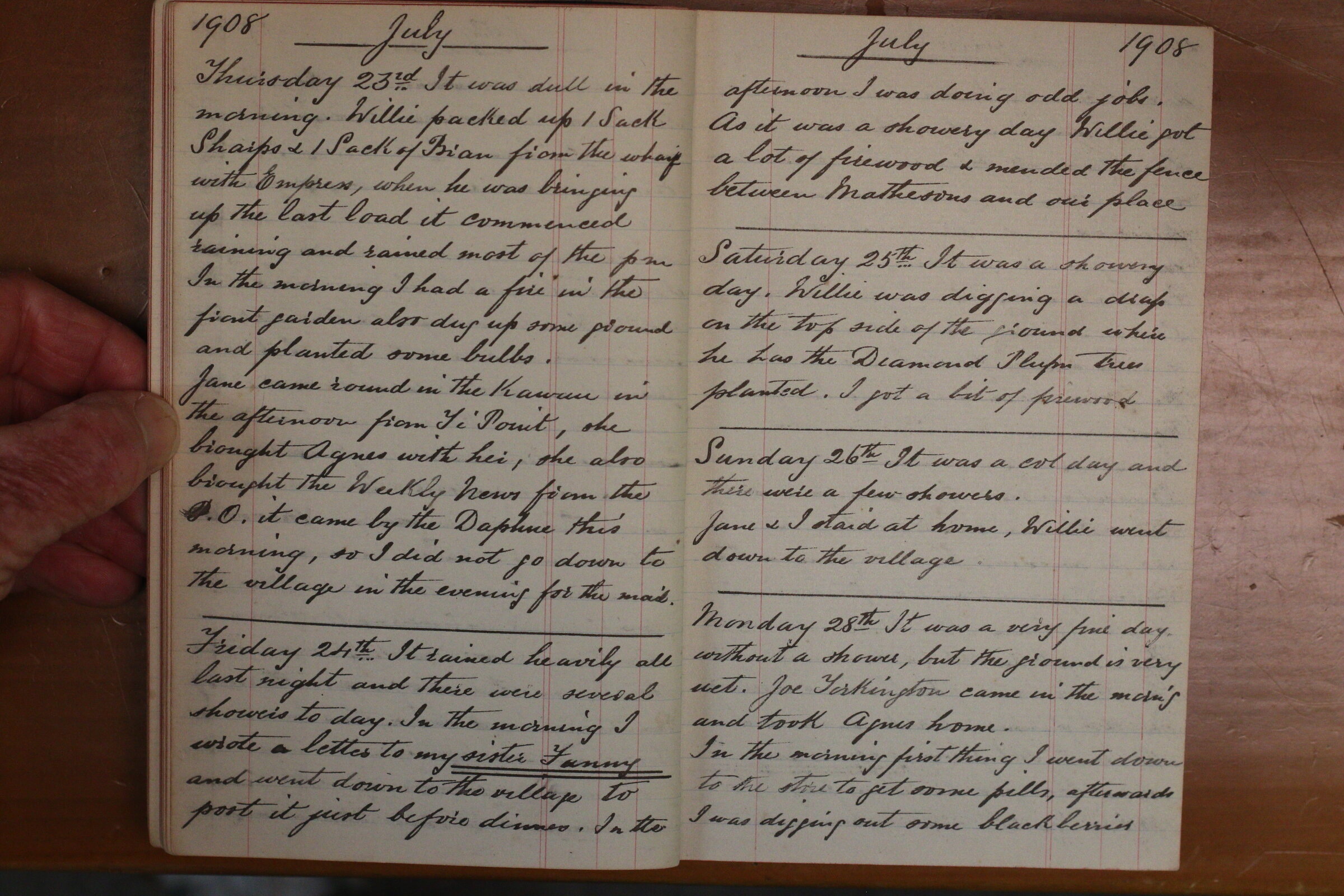Original CS Clarke diary page