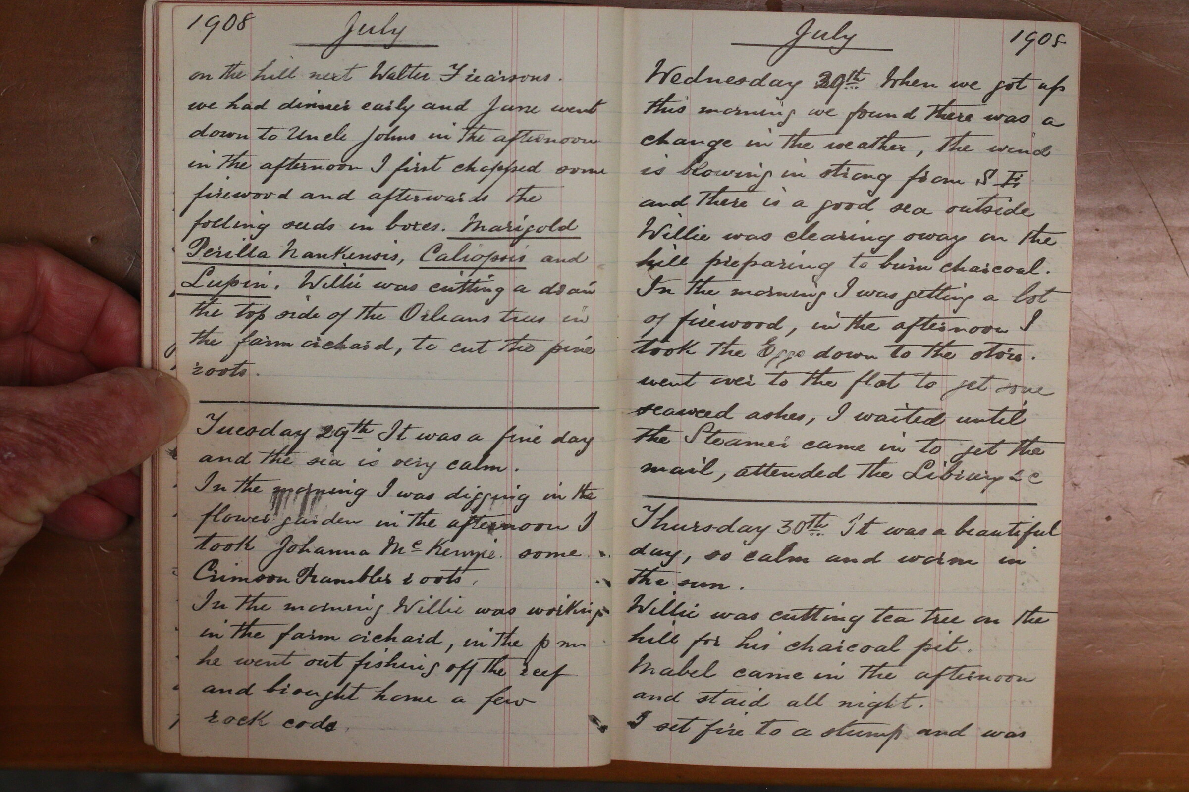 Original CS Clarke diary page