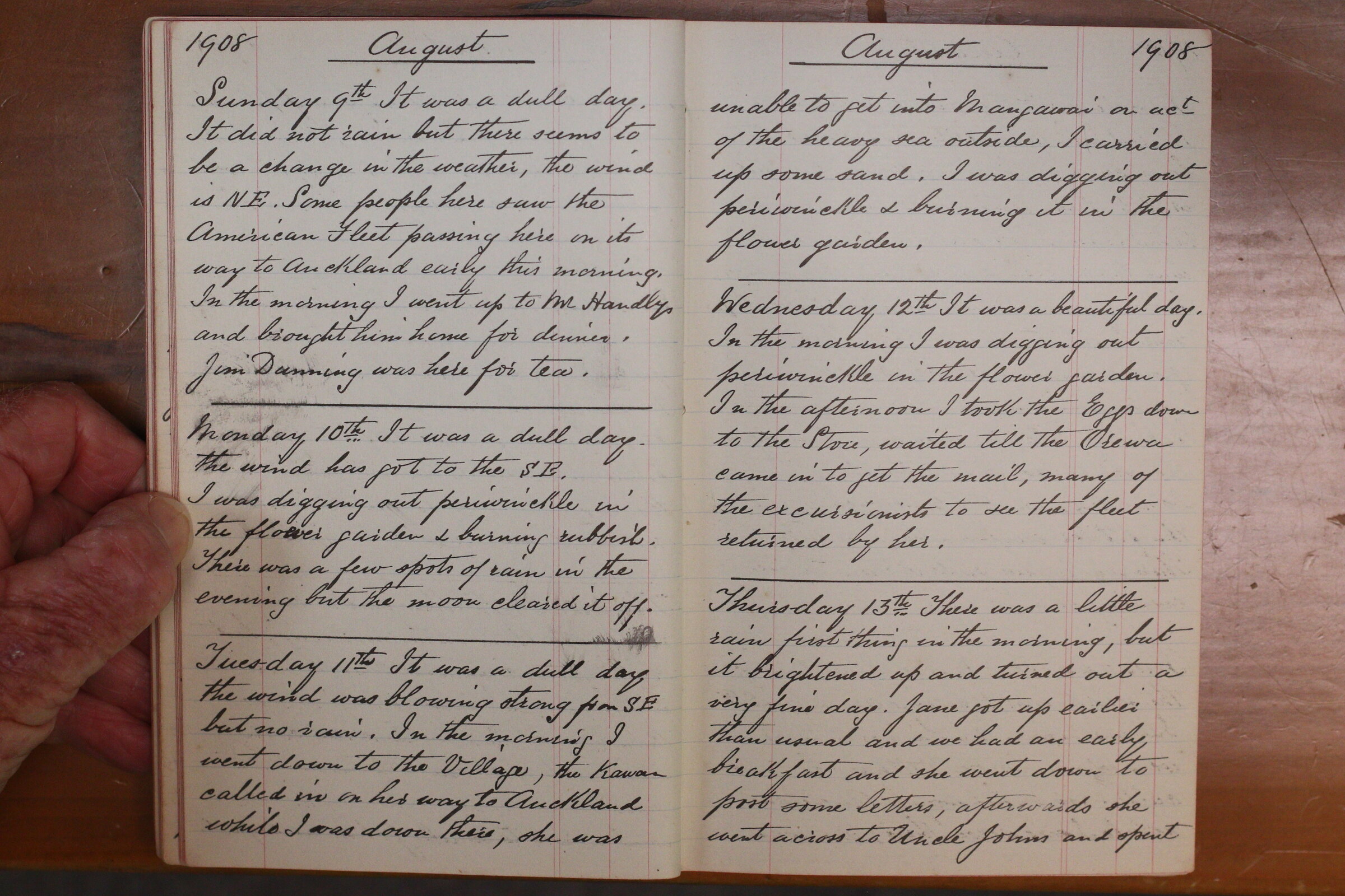 Original CS Clarke diary page