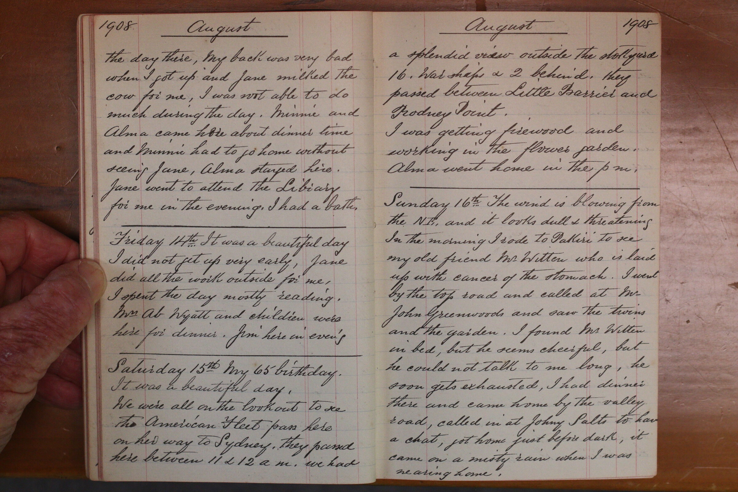 Original CS Clarke diary page