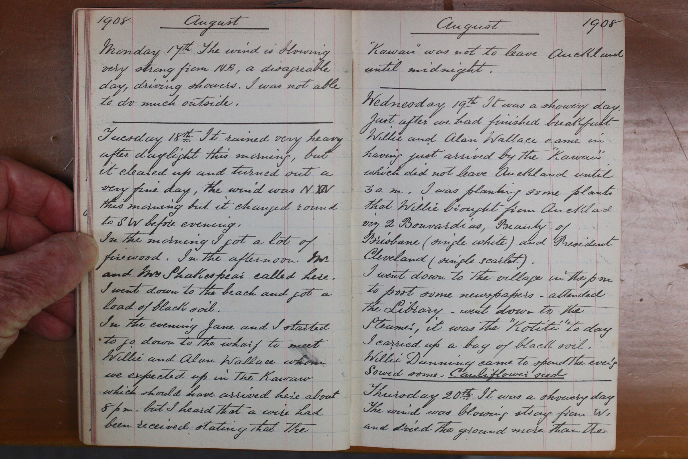 Original CS Clarke diary page
