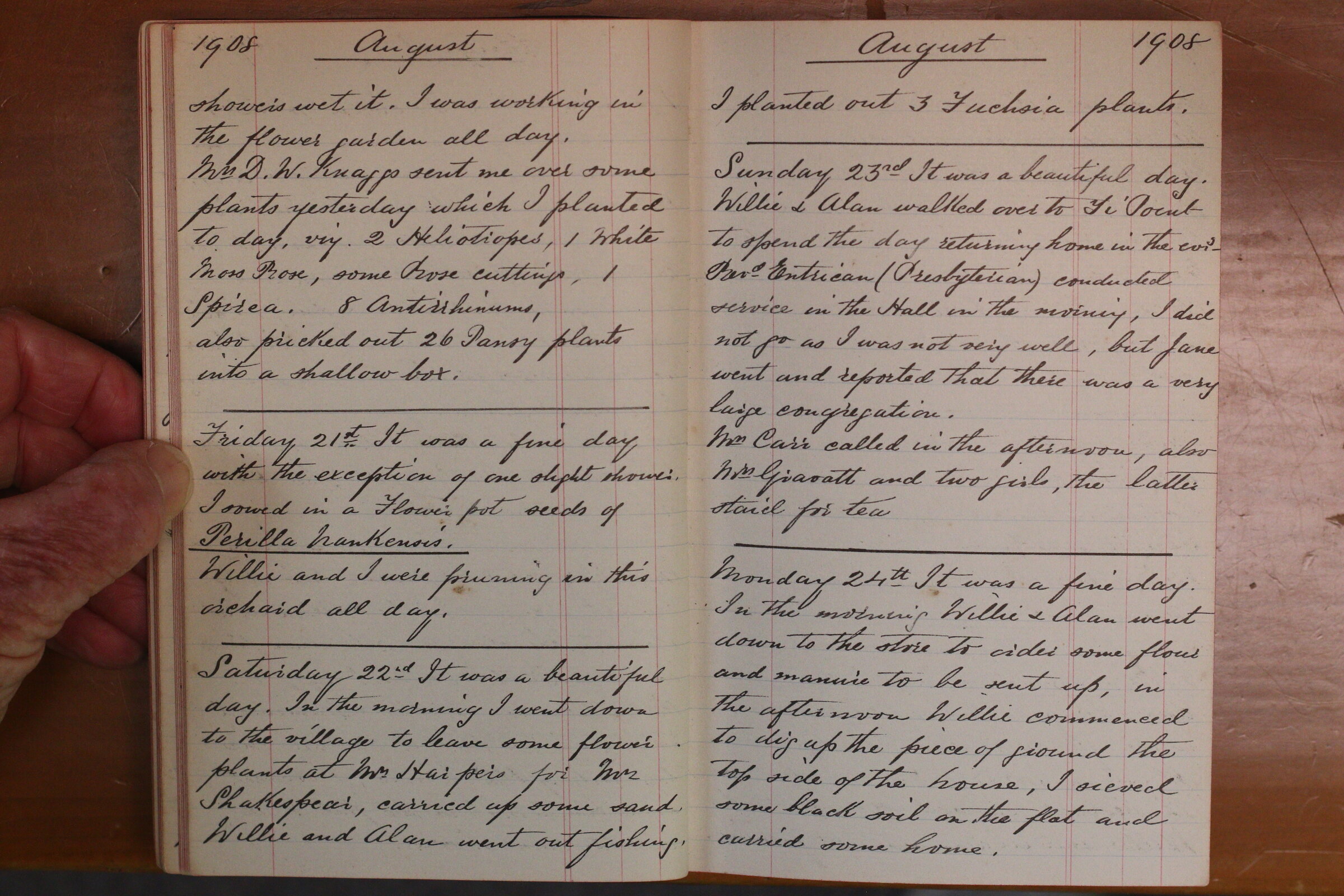Original CS Clarke diary page
