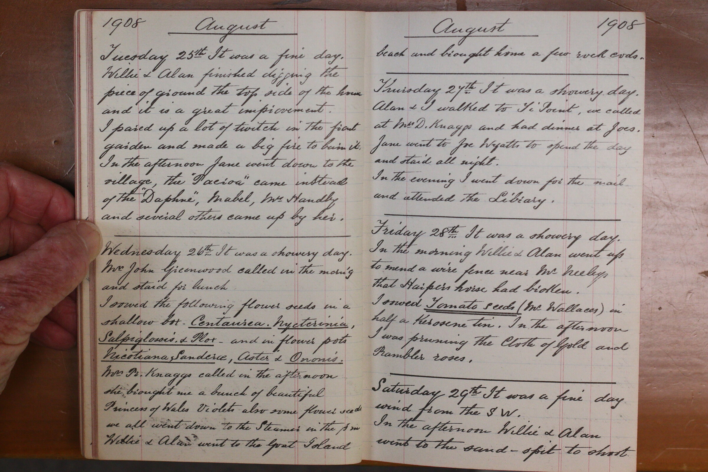 Original CS Clarke diary page
