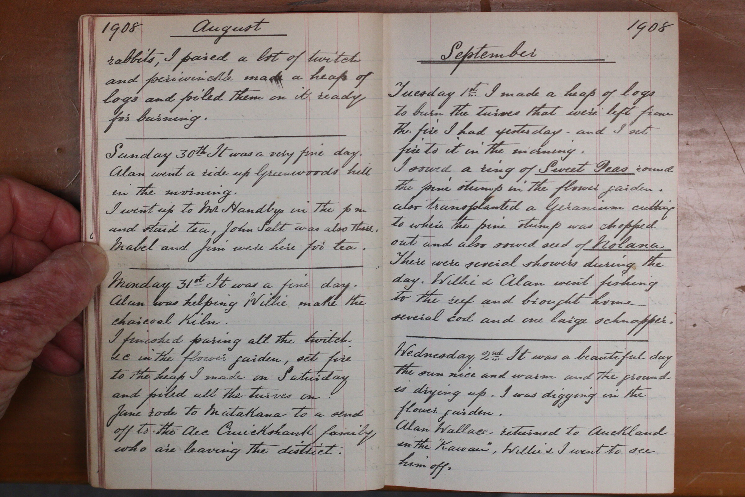 Original CS Clarke diary page