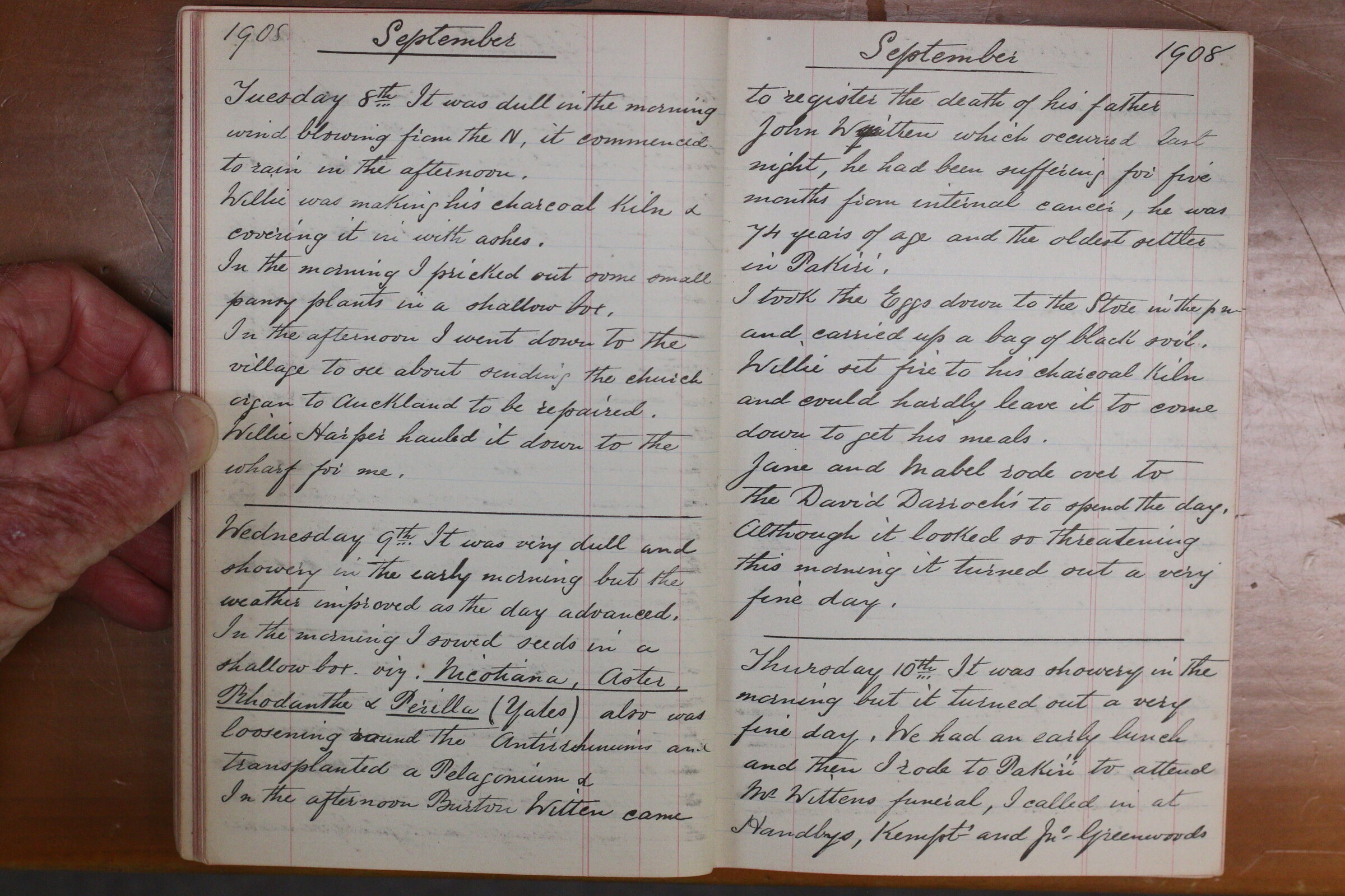 Original CS Clarke diary page