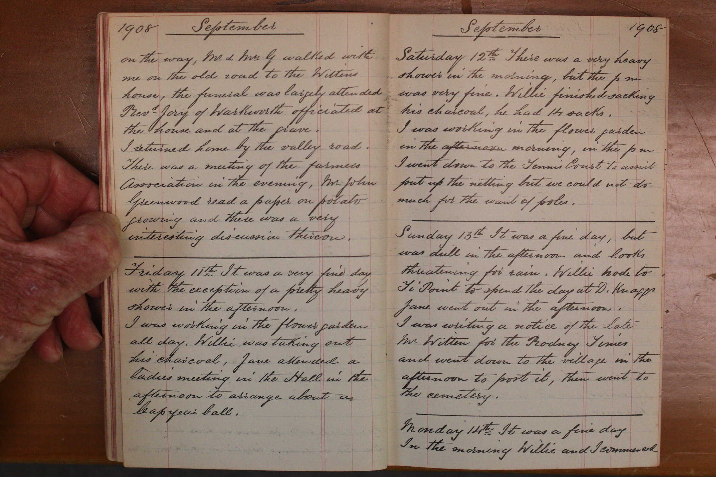 Original CS Clarke diary page