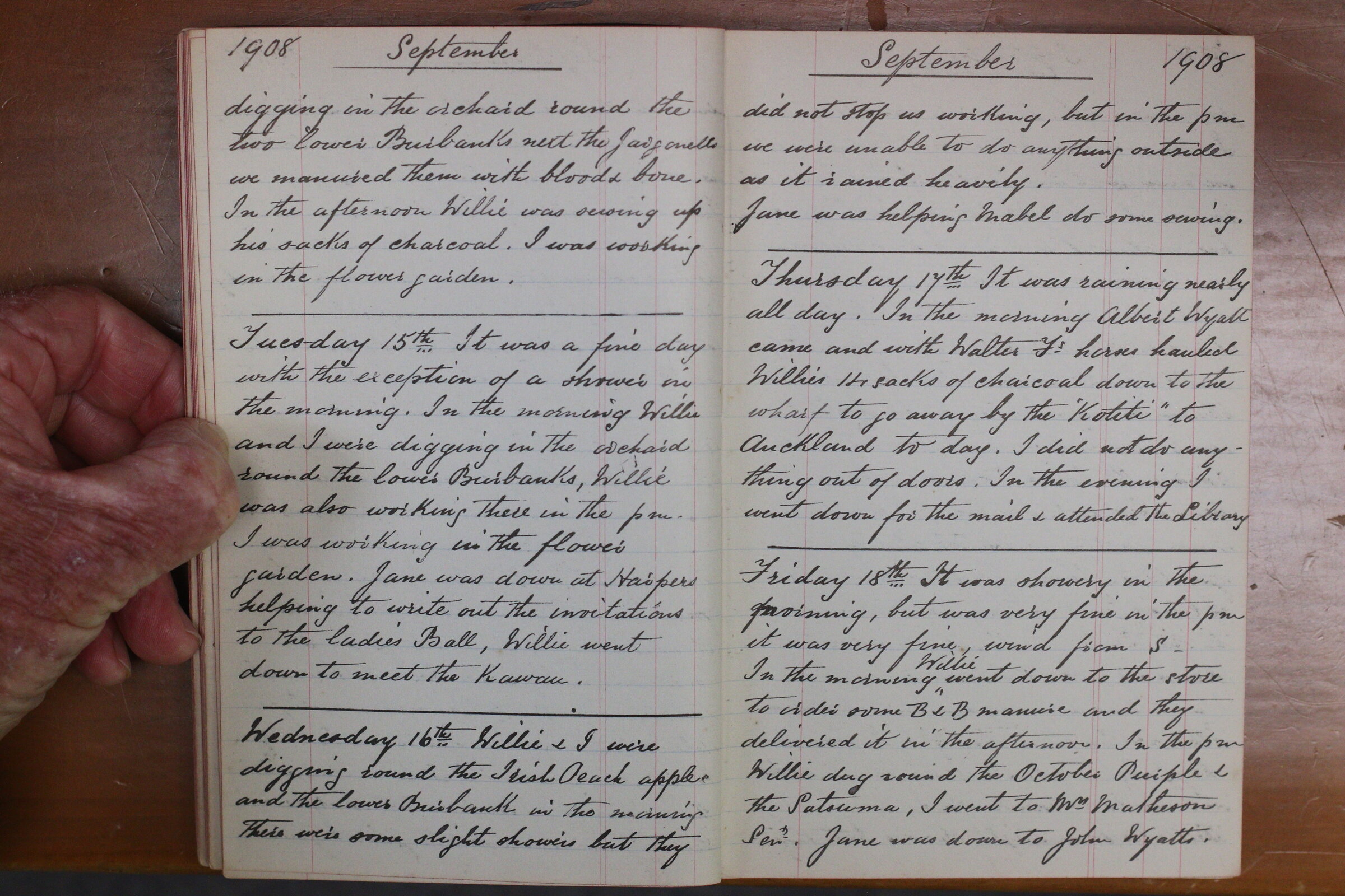 Original CS Clarke diary page