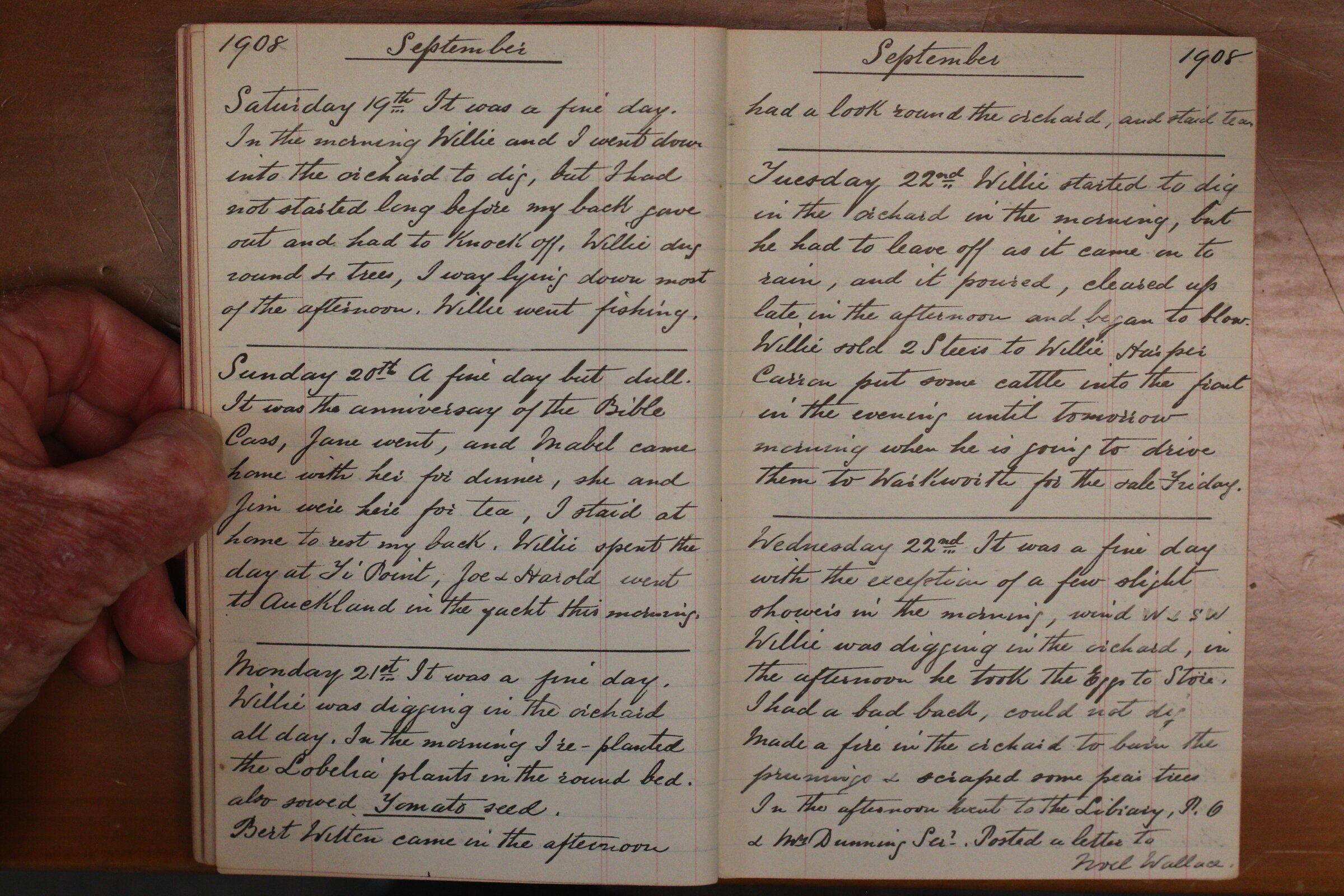 Original CS Clarke diary page