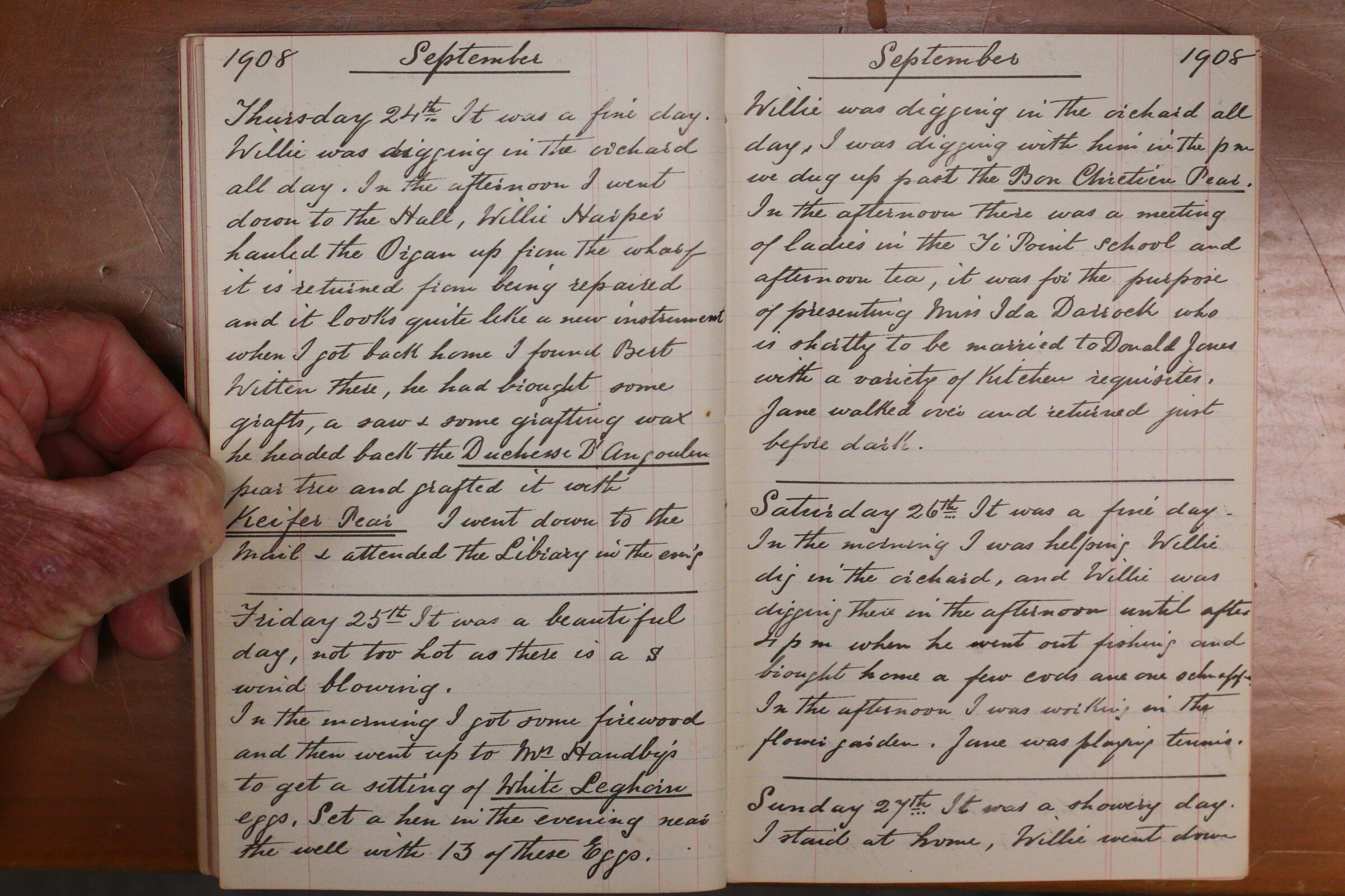 Original CS Clarke diary page