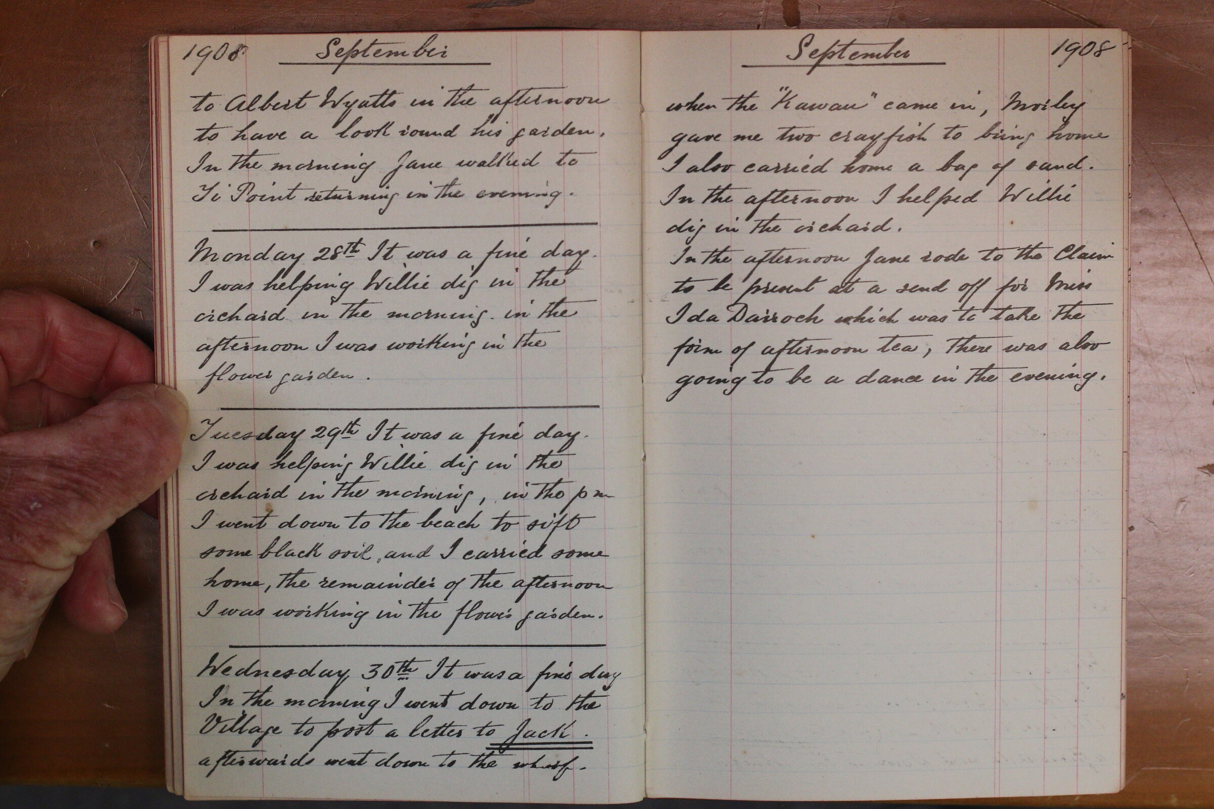 Original CS Clarke diary page