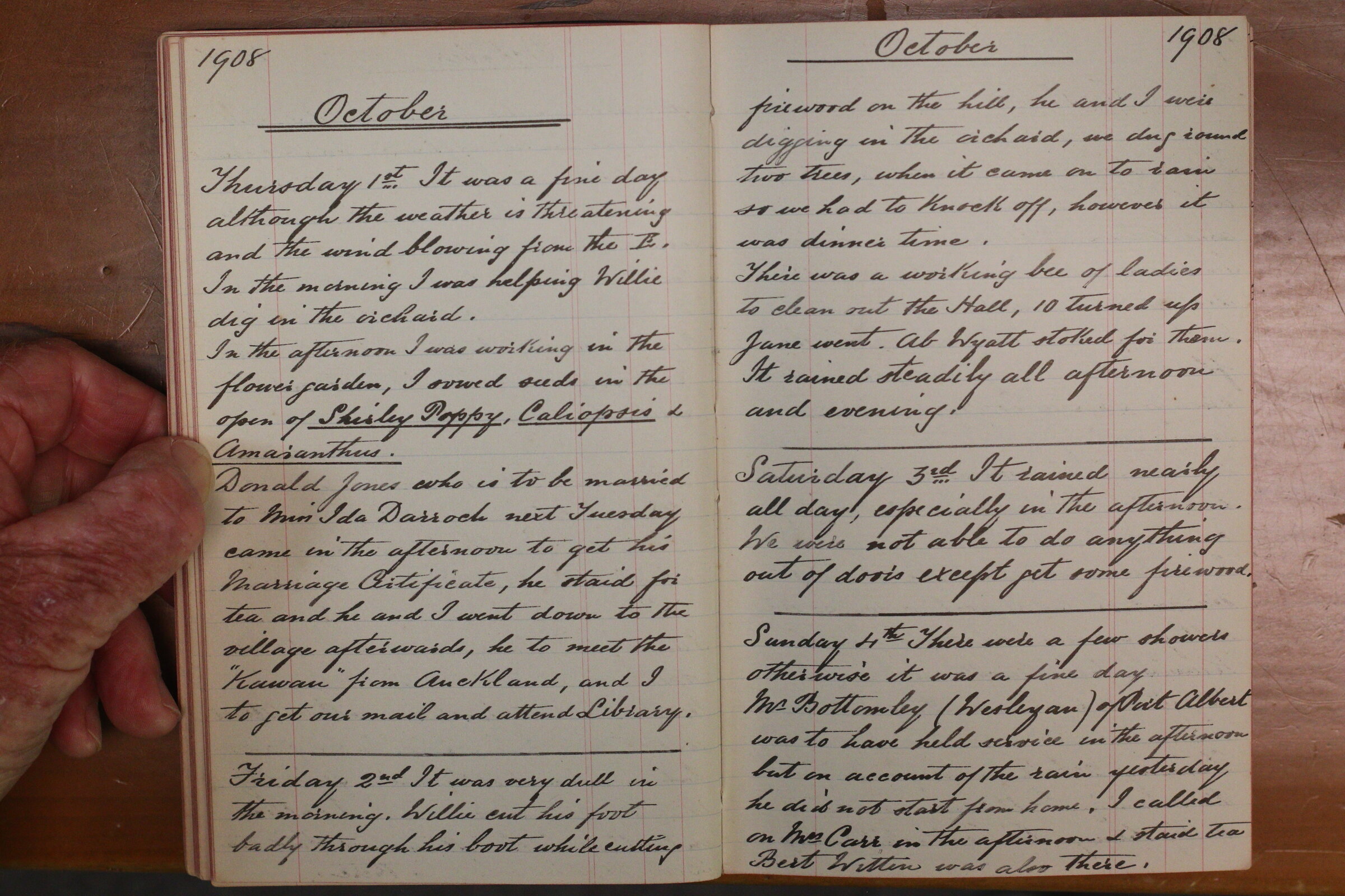 Original CS Clarke diary page