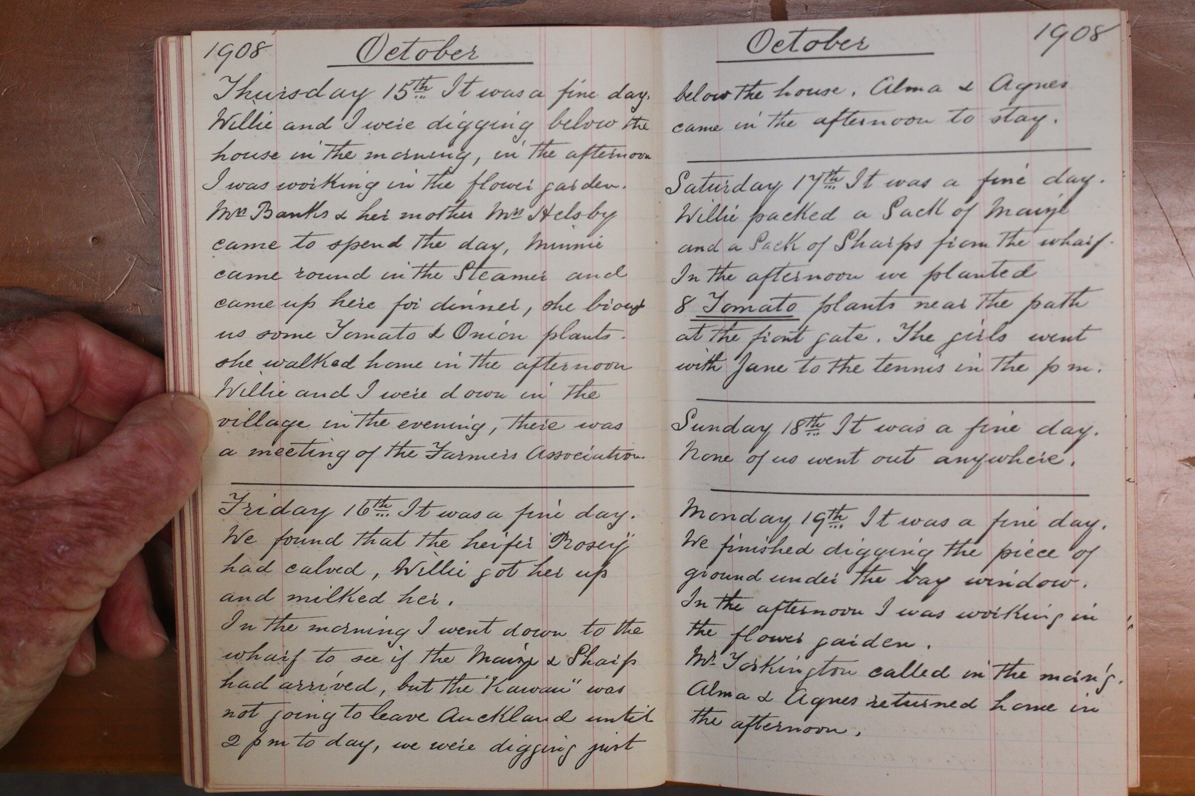 Original CS Clarke diary page