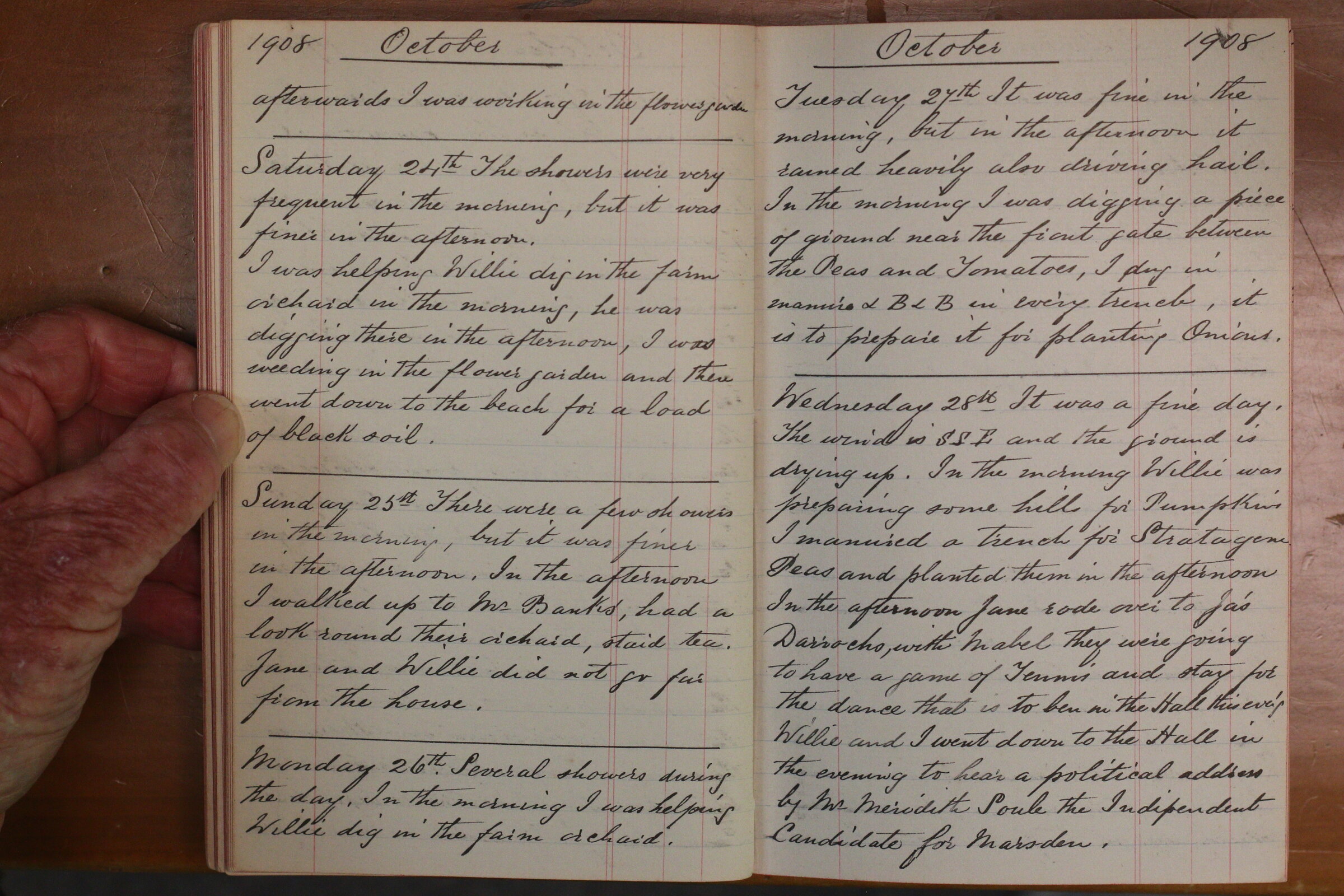 Original CS Clarke diary page