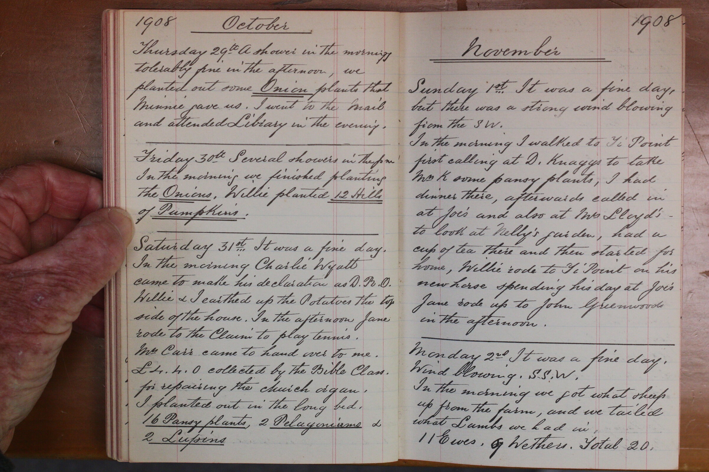 Original CS Clarke diary page