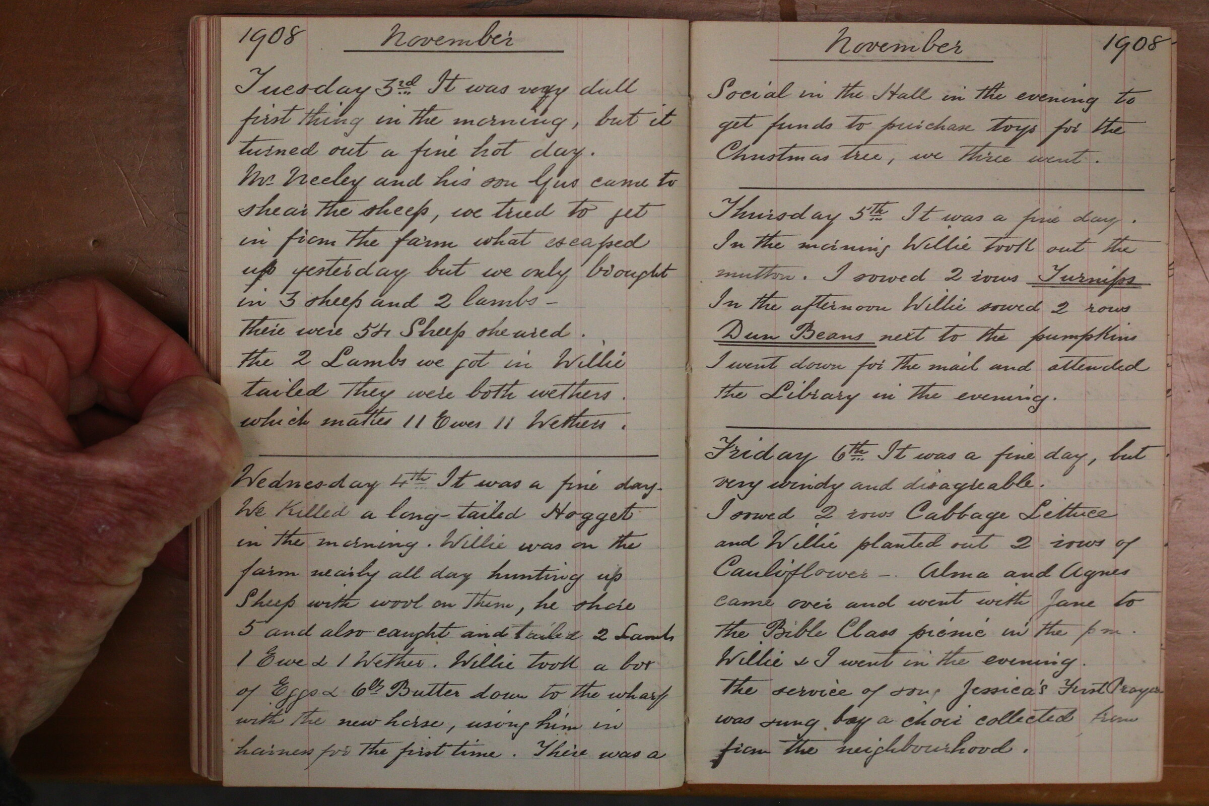 Original CS Clarke diary page