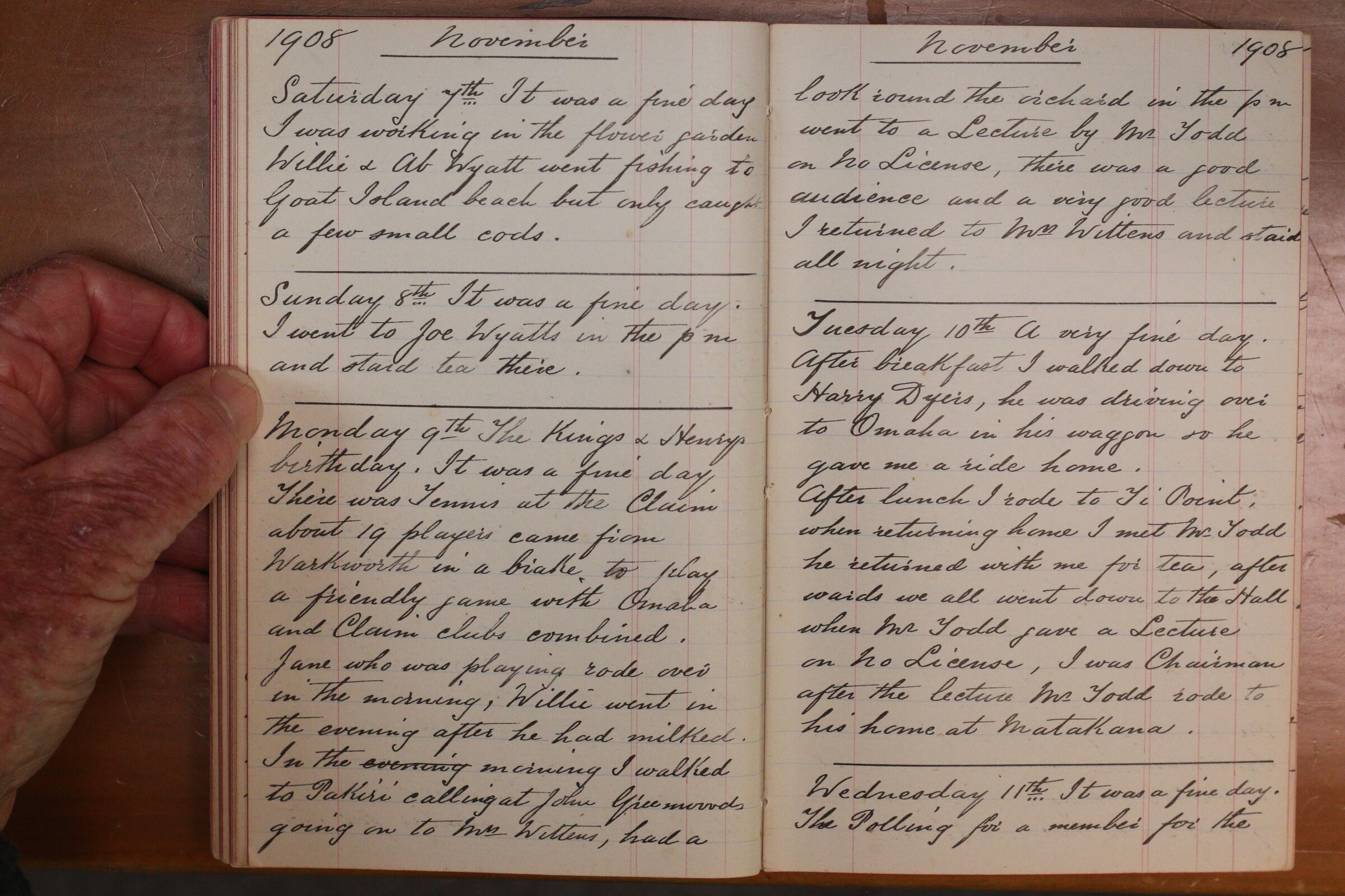 Original CS Clarke diary page