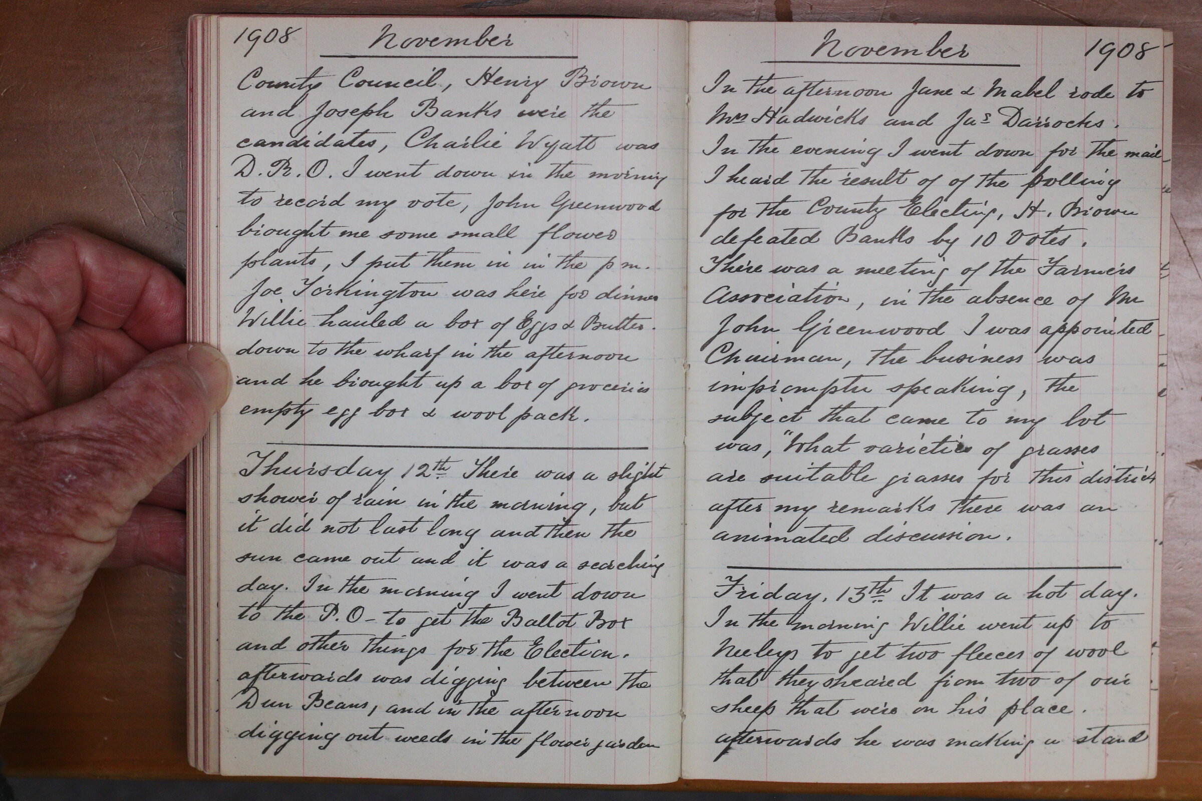 Original CS Clarke diary page