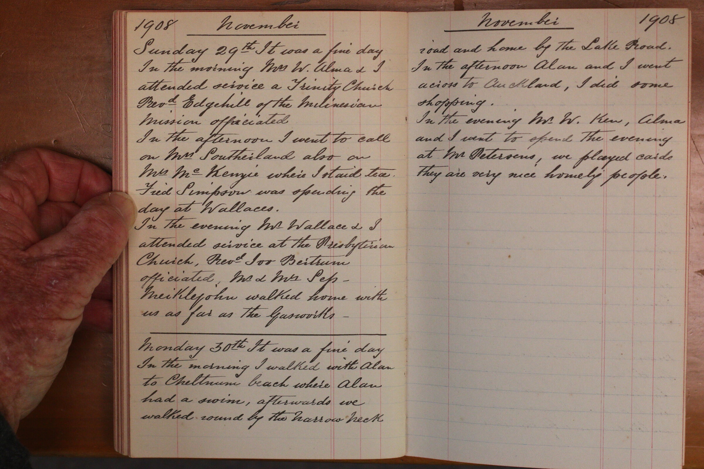 Original CS Clarke diary page