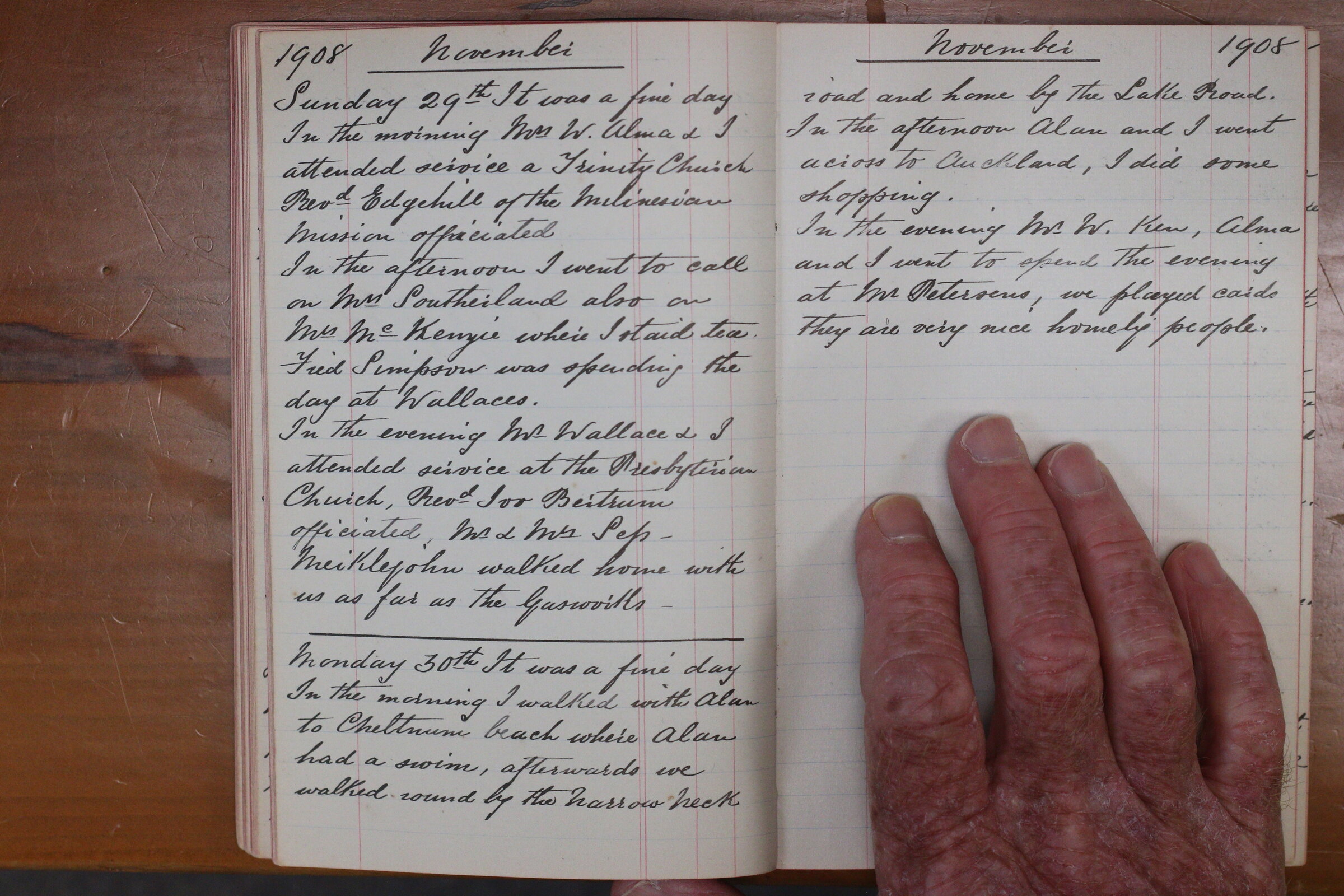 Original CS Clarke diary page