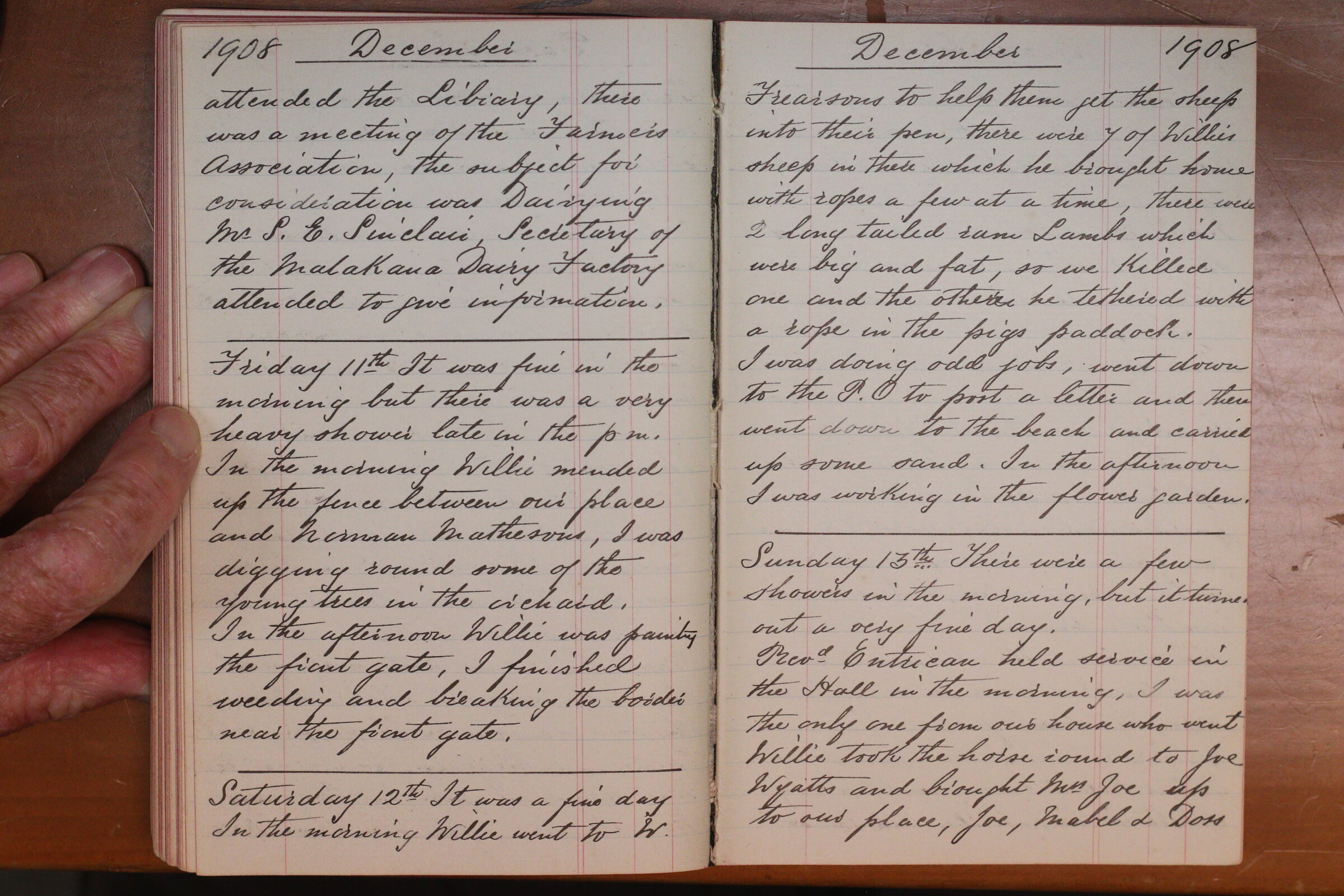 Original CS Clarke diary page