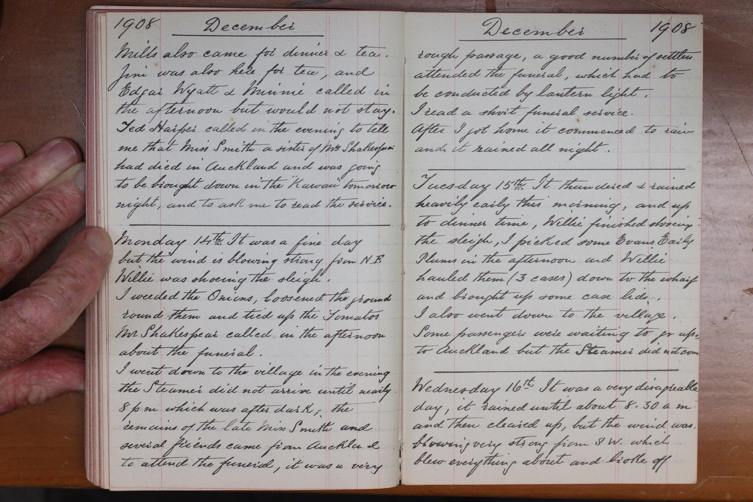 Original CS Clarke diary page