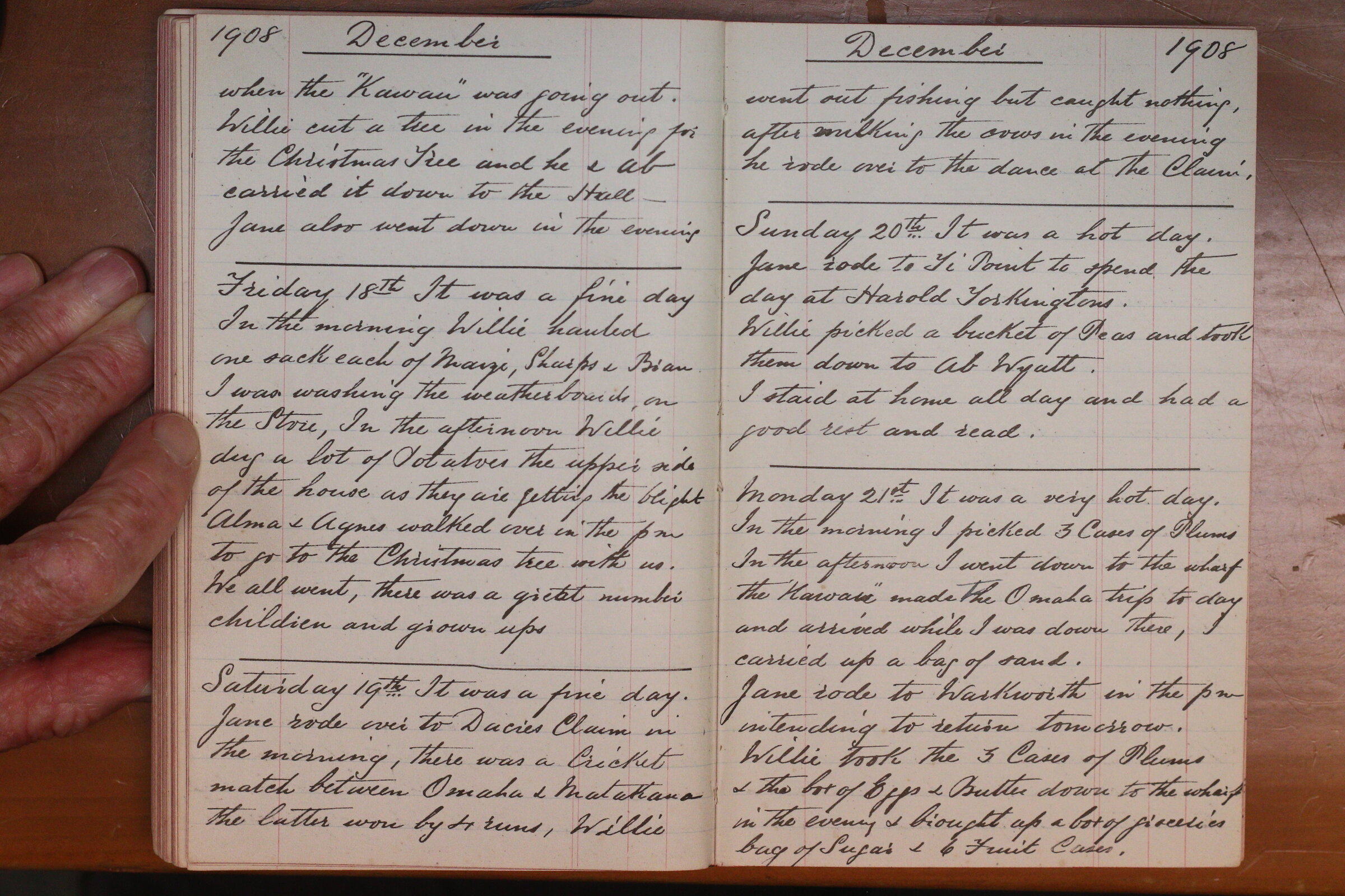 Original CS Clarke diary page