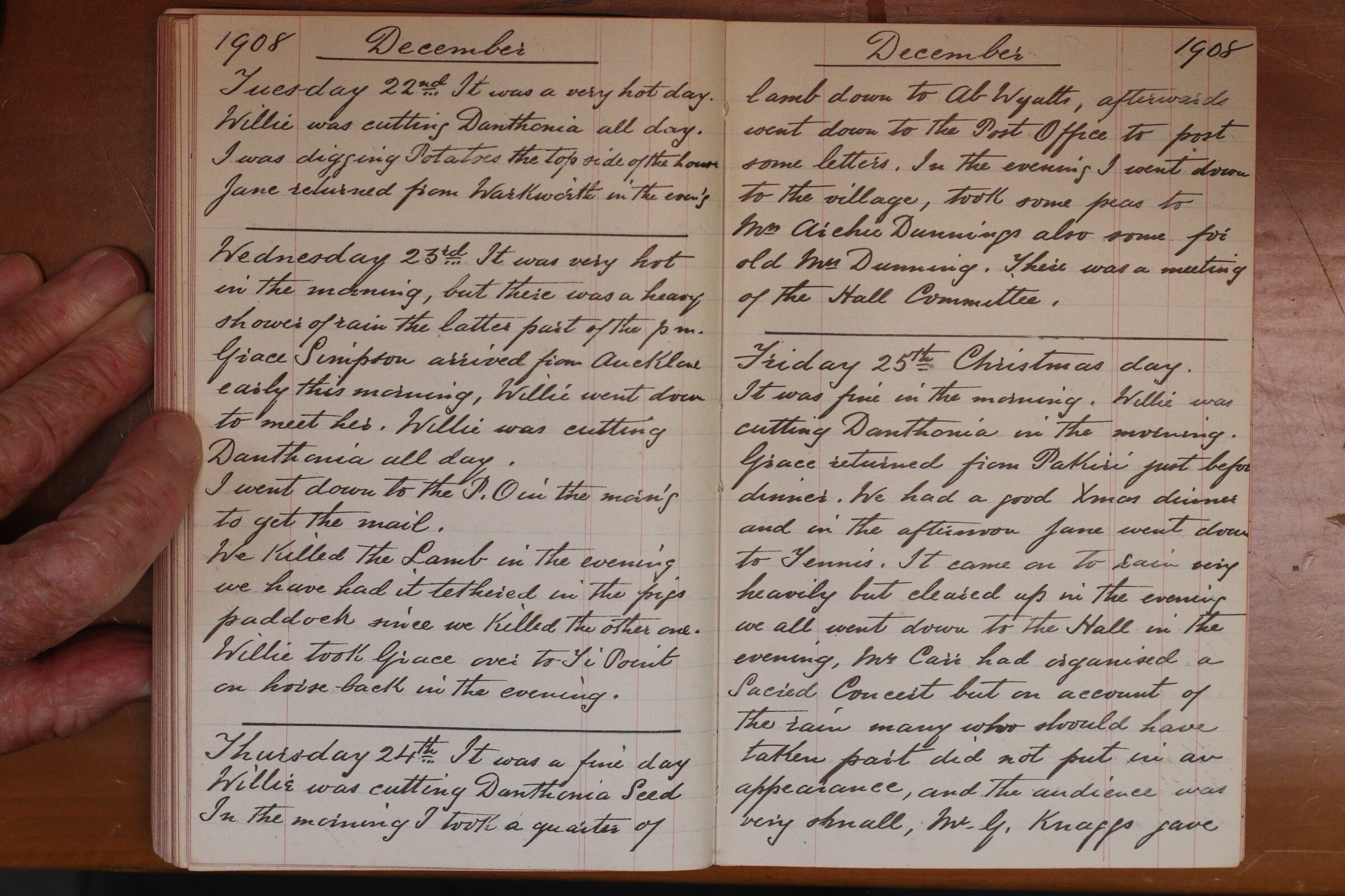 Original CS Clarke diary page