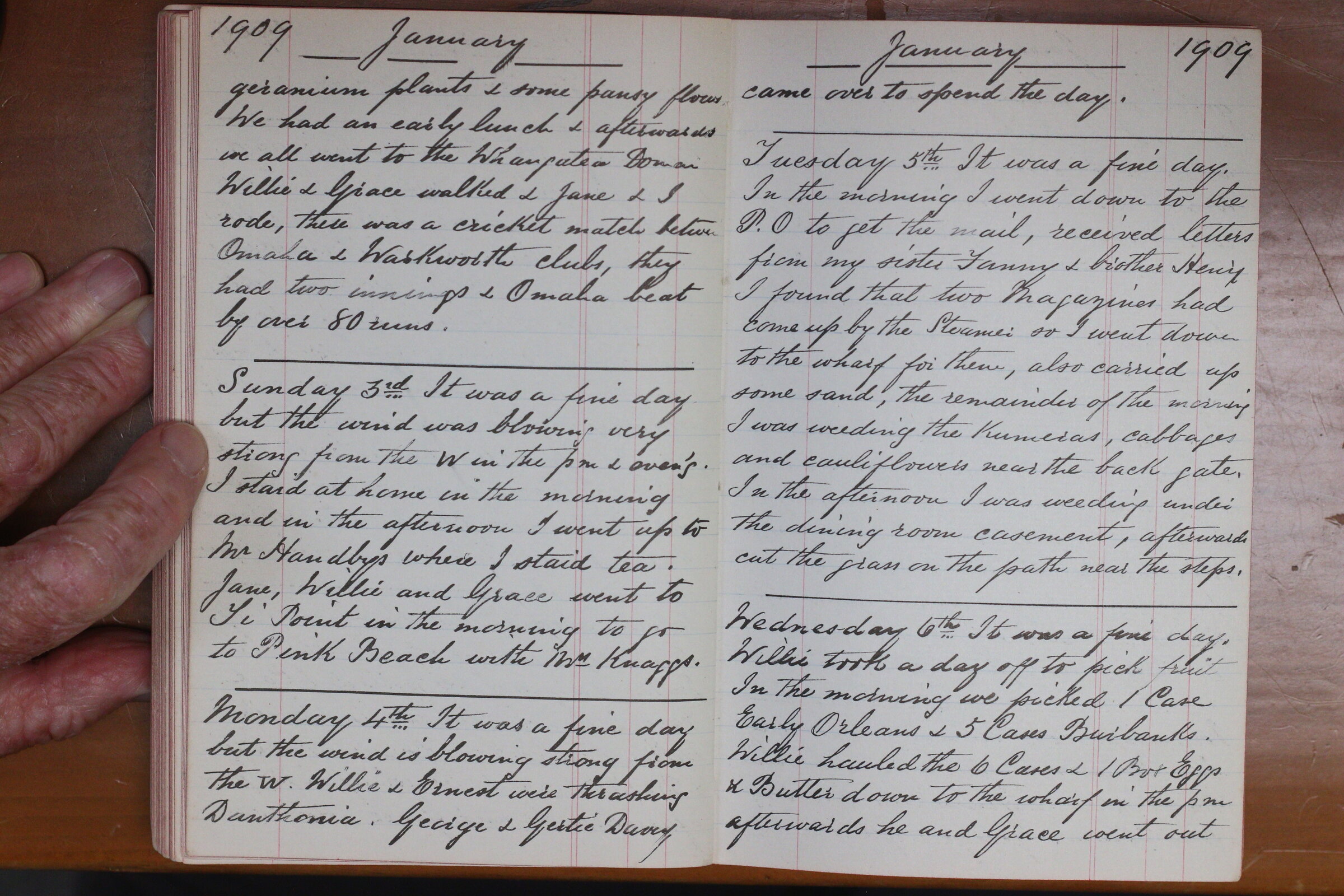 Original CS Clarke diary page