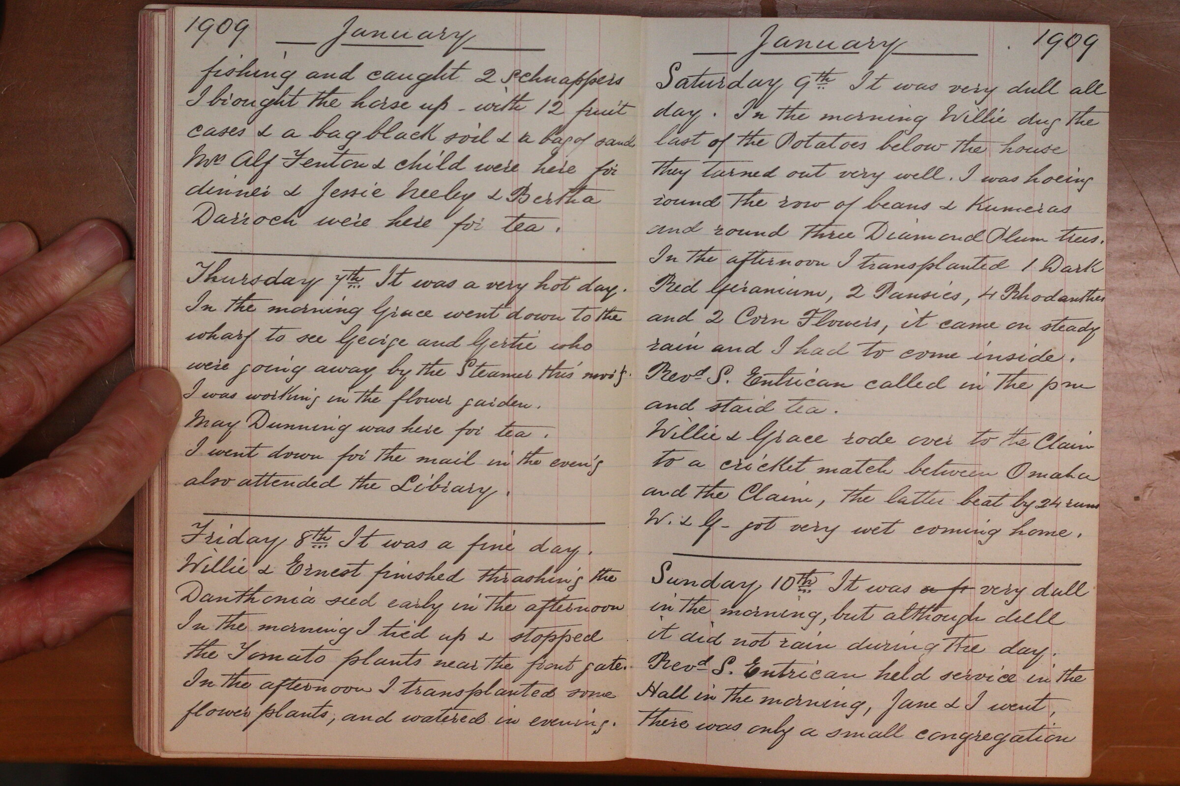 Original CS Clarke diary page