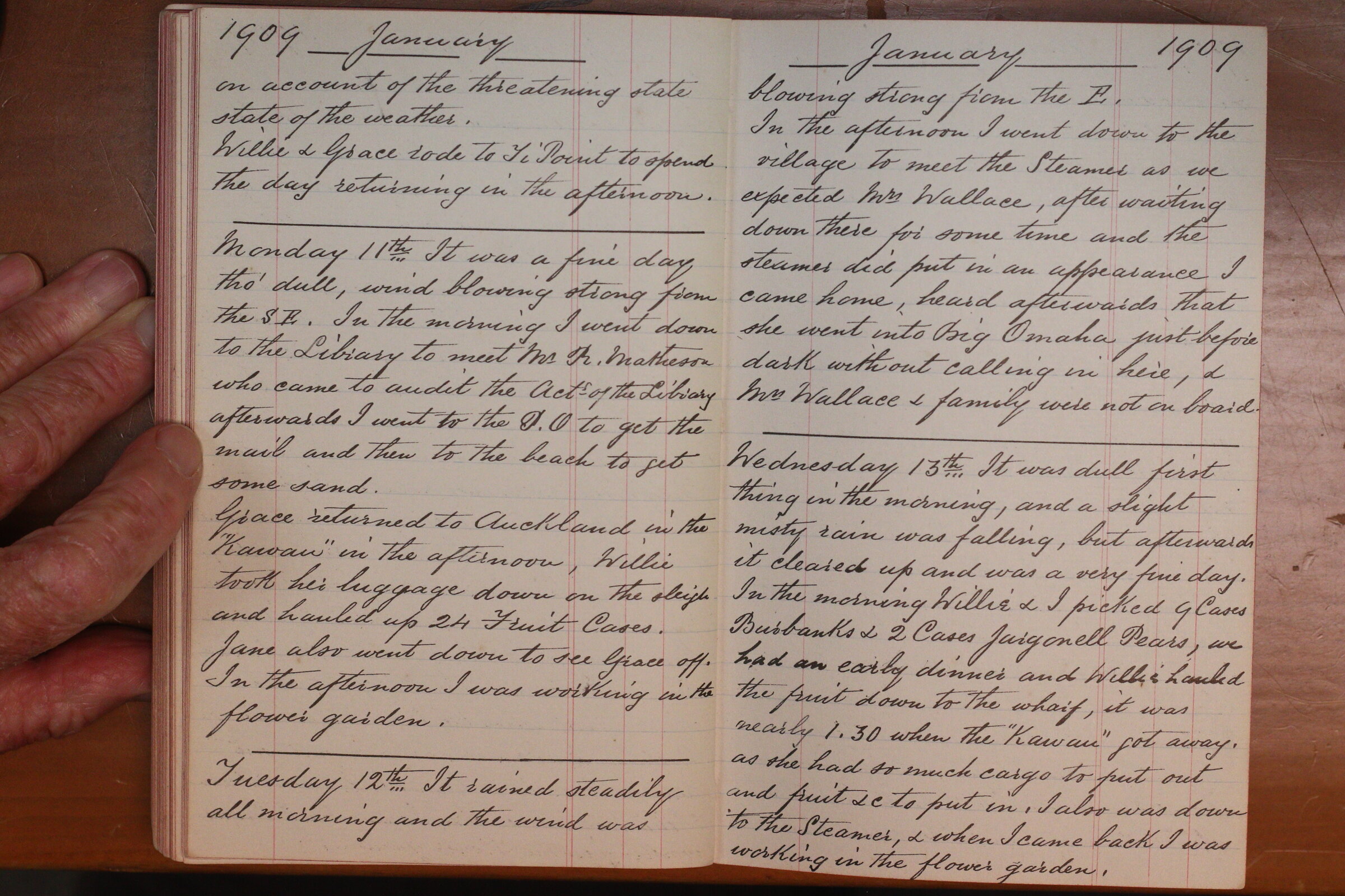 Original CS Clarke diary page