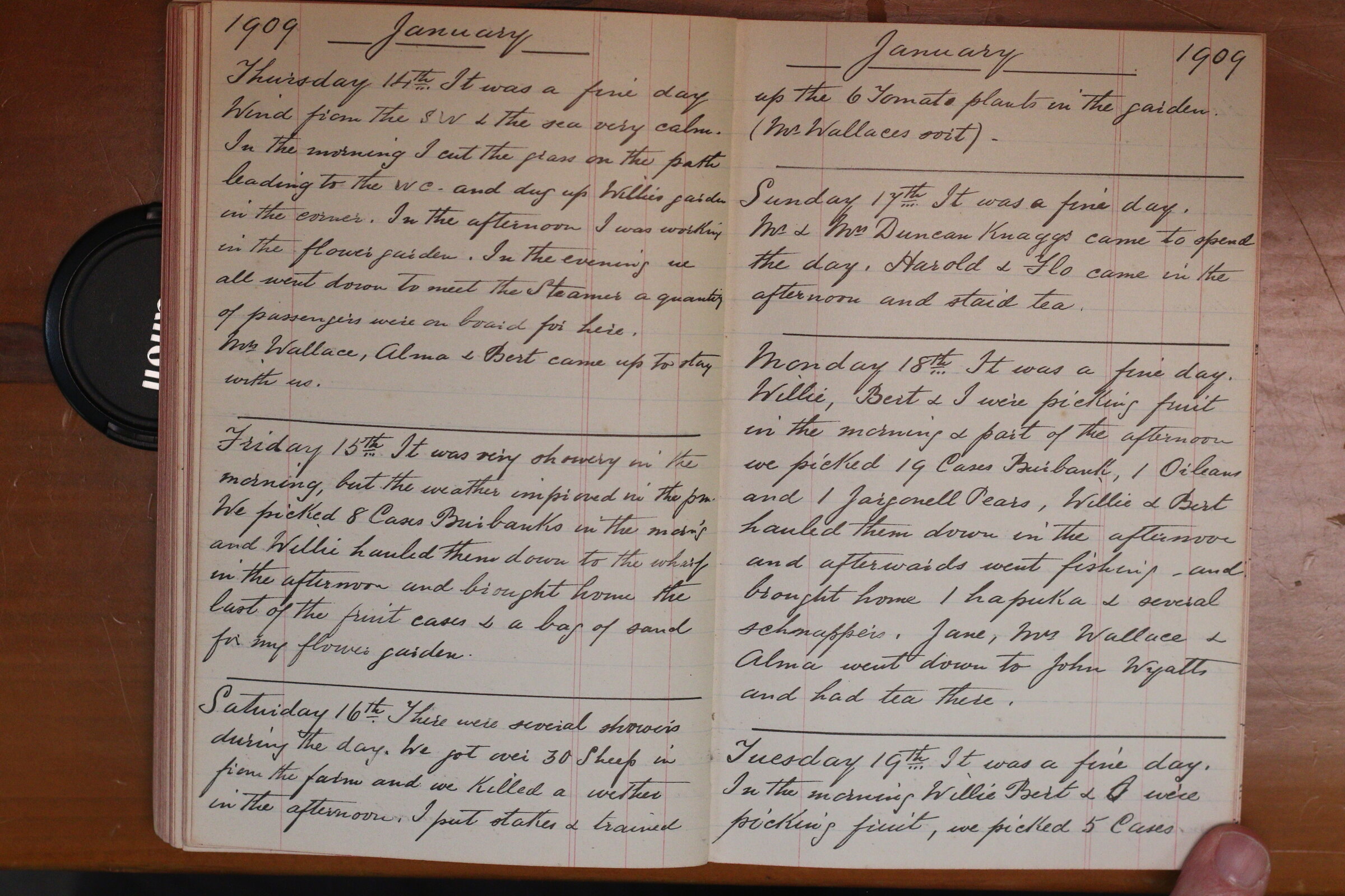 Original CS Clarke diary page