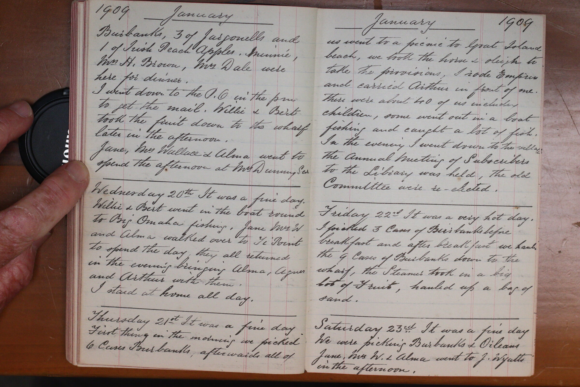 Original CS Clarke diary page