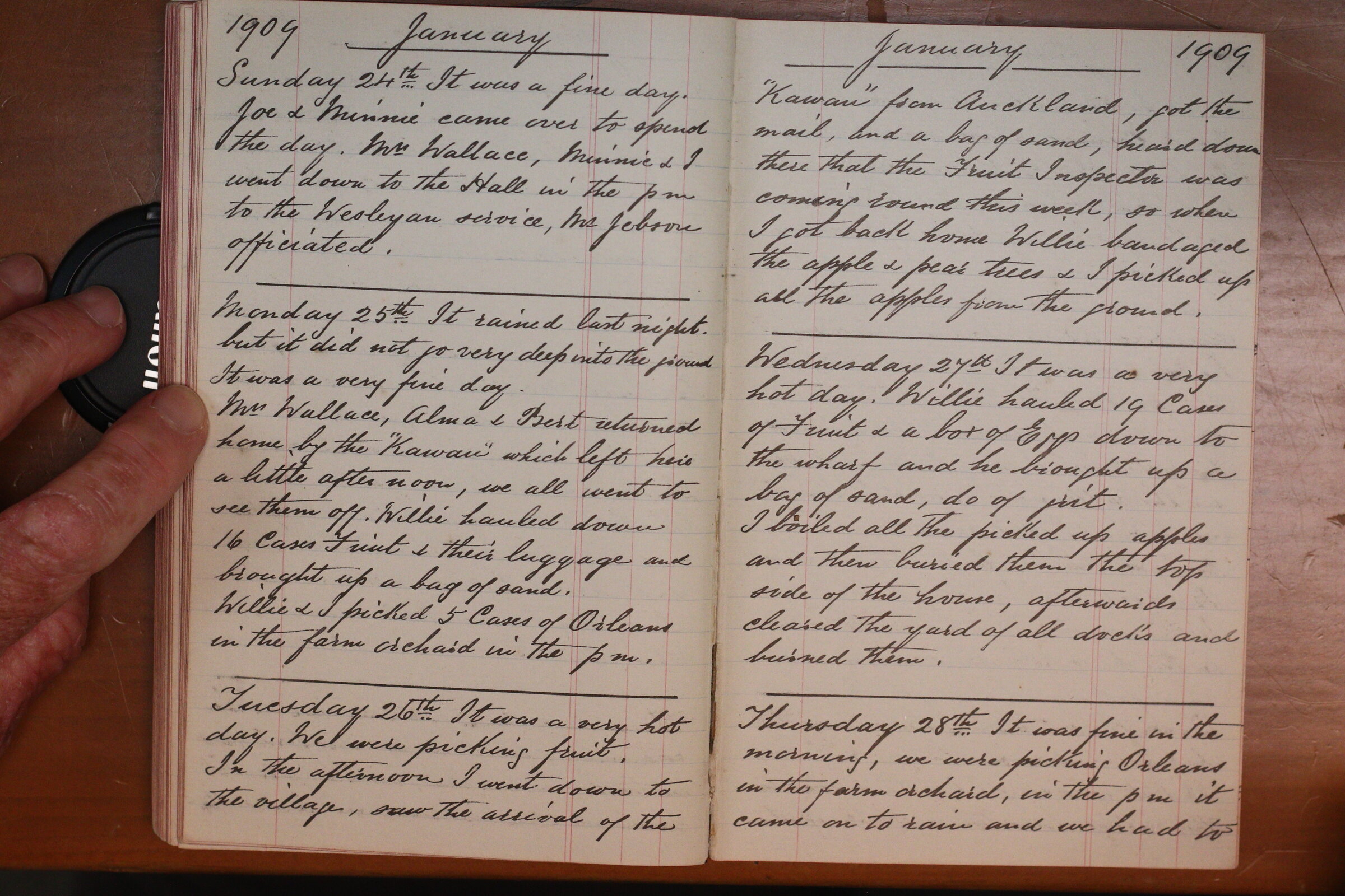 Original CS Clarke diary page