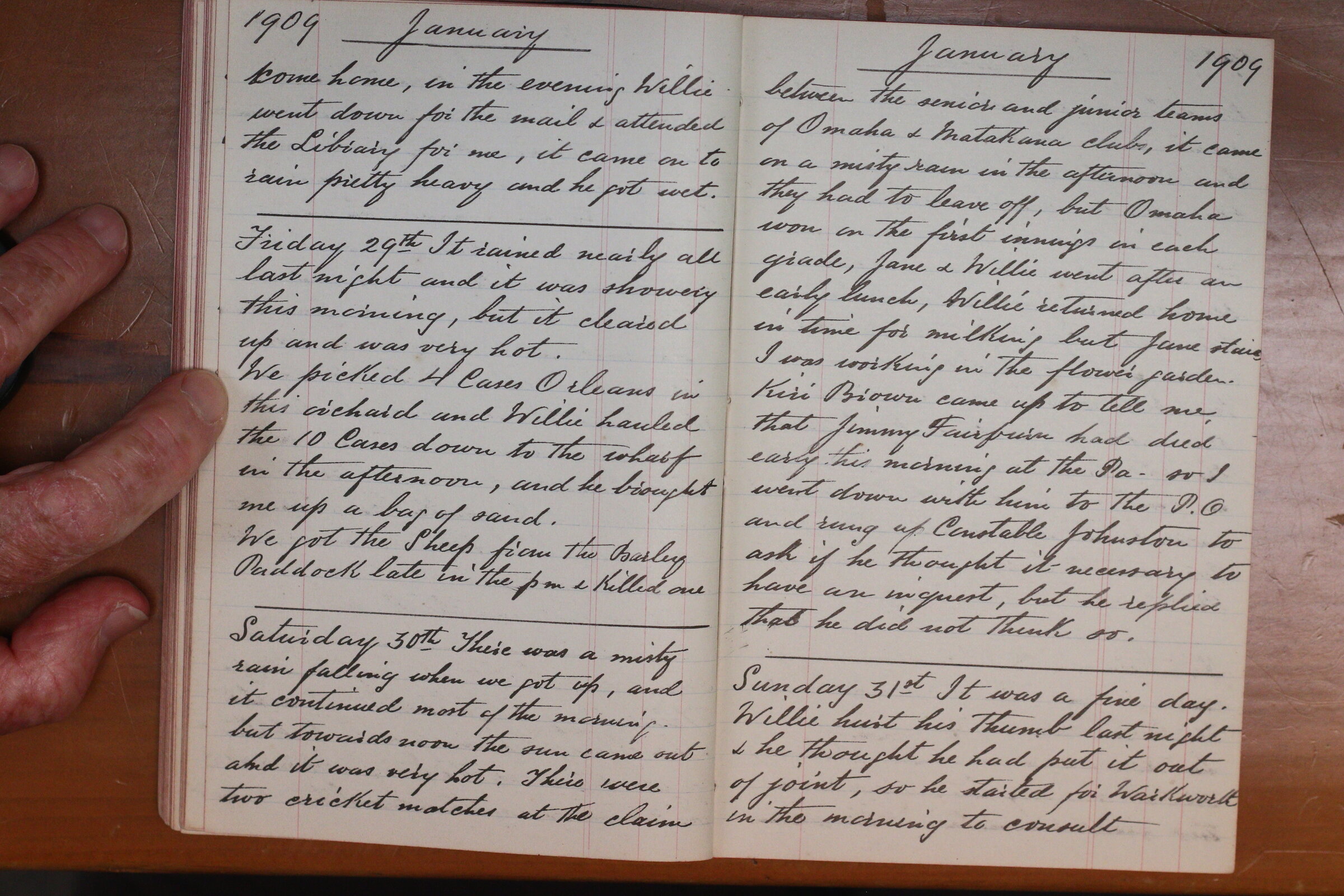 Original CS Clarke diary page