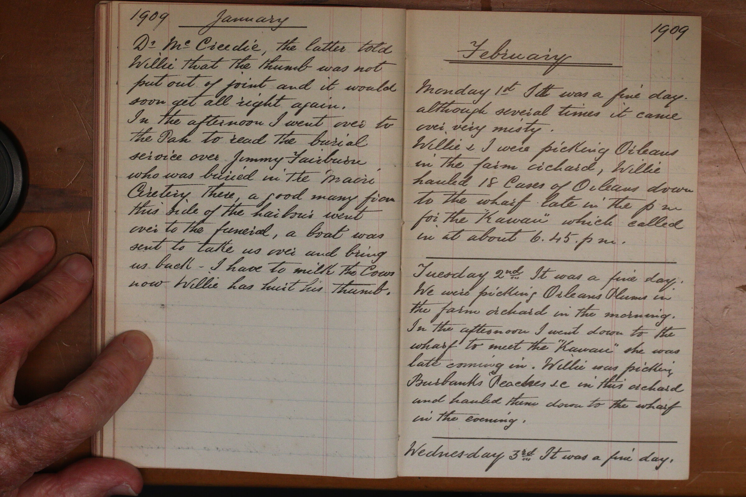 Original CS Clarke diary page