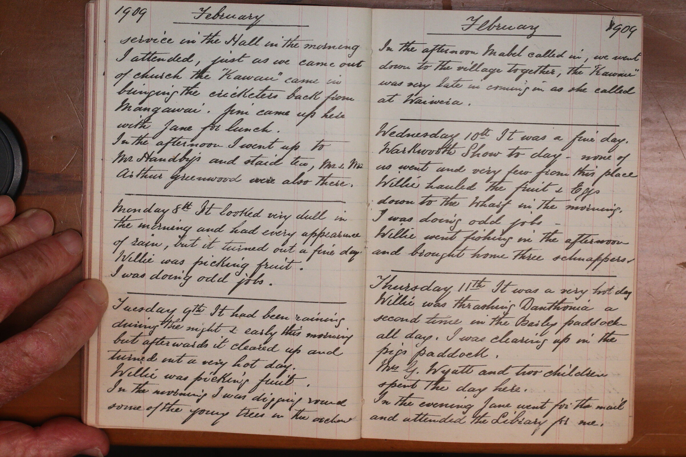 Original CS Clarke diary page