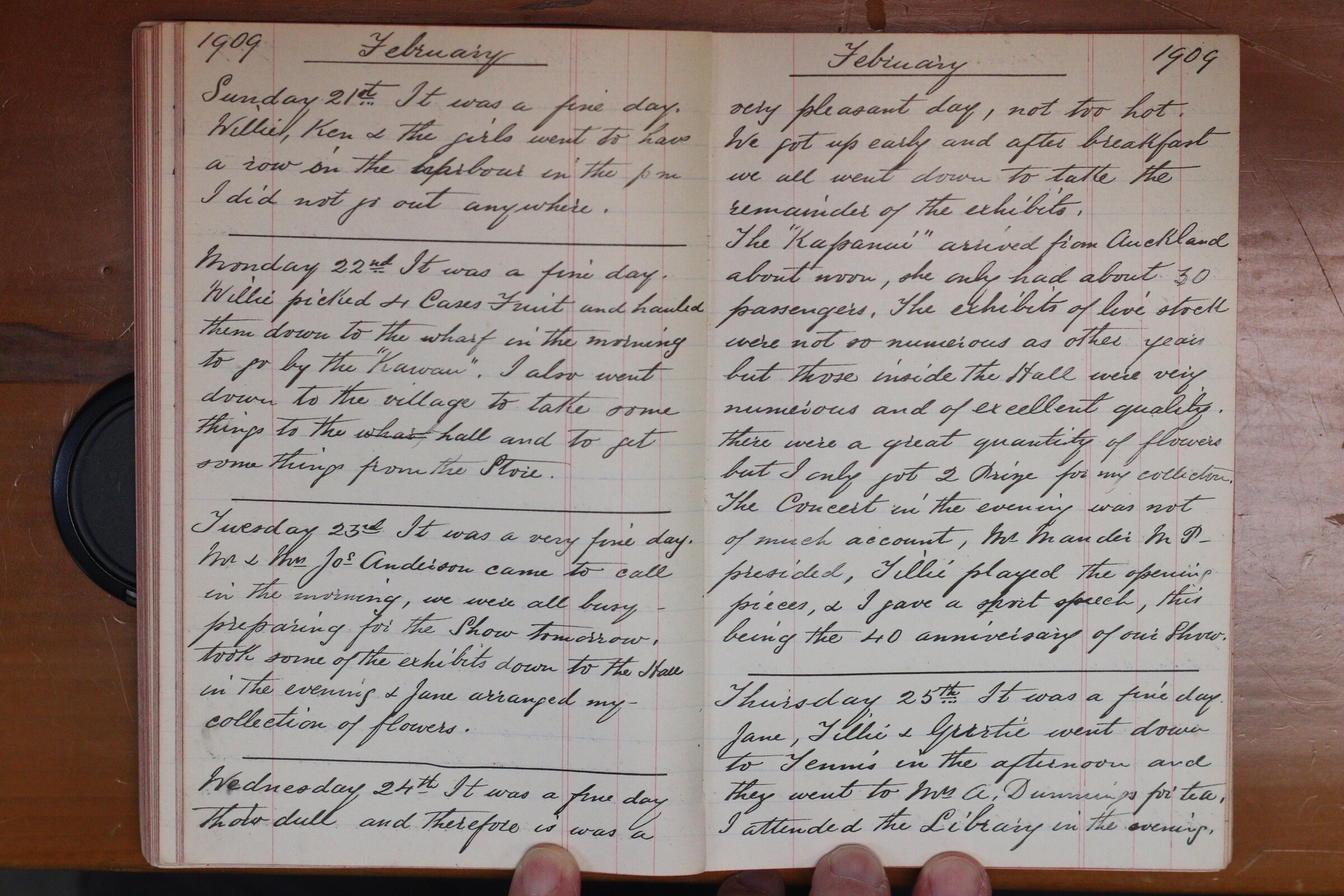 Original CS Clarke diary page
