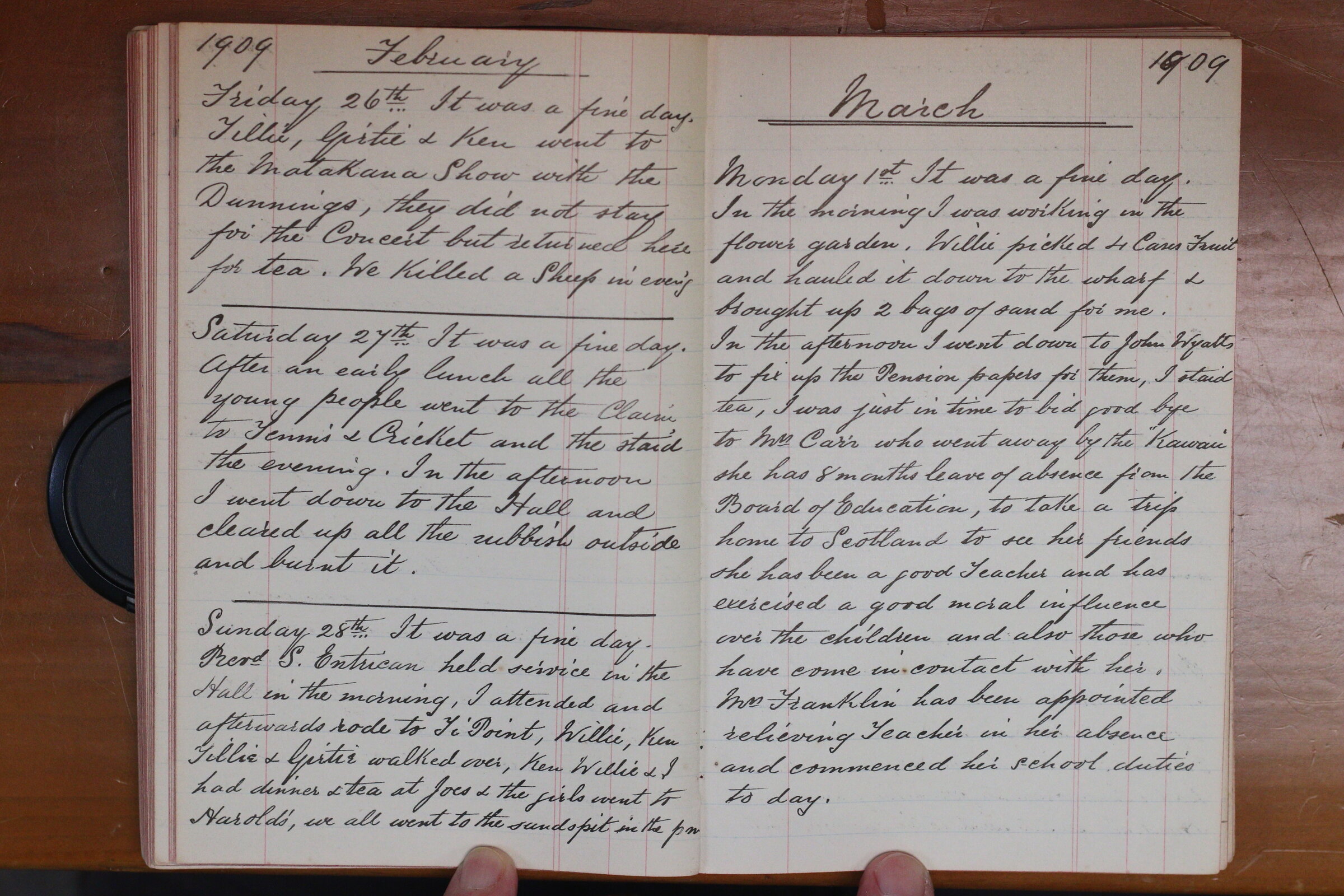 Original CS Clarke diary page