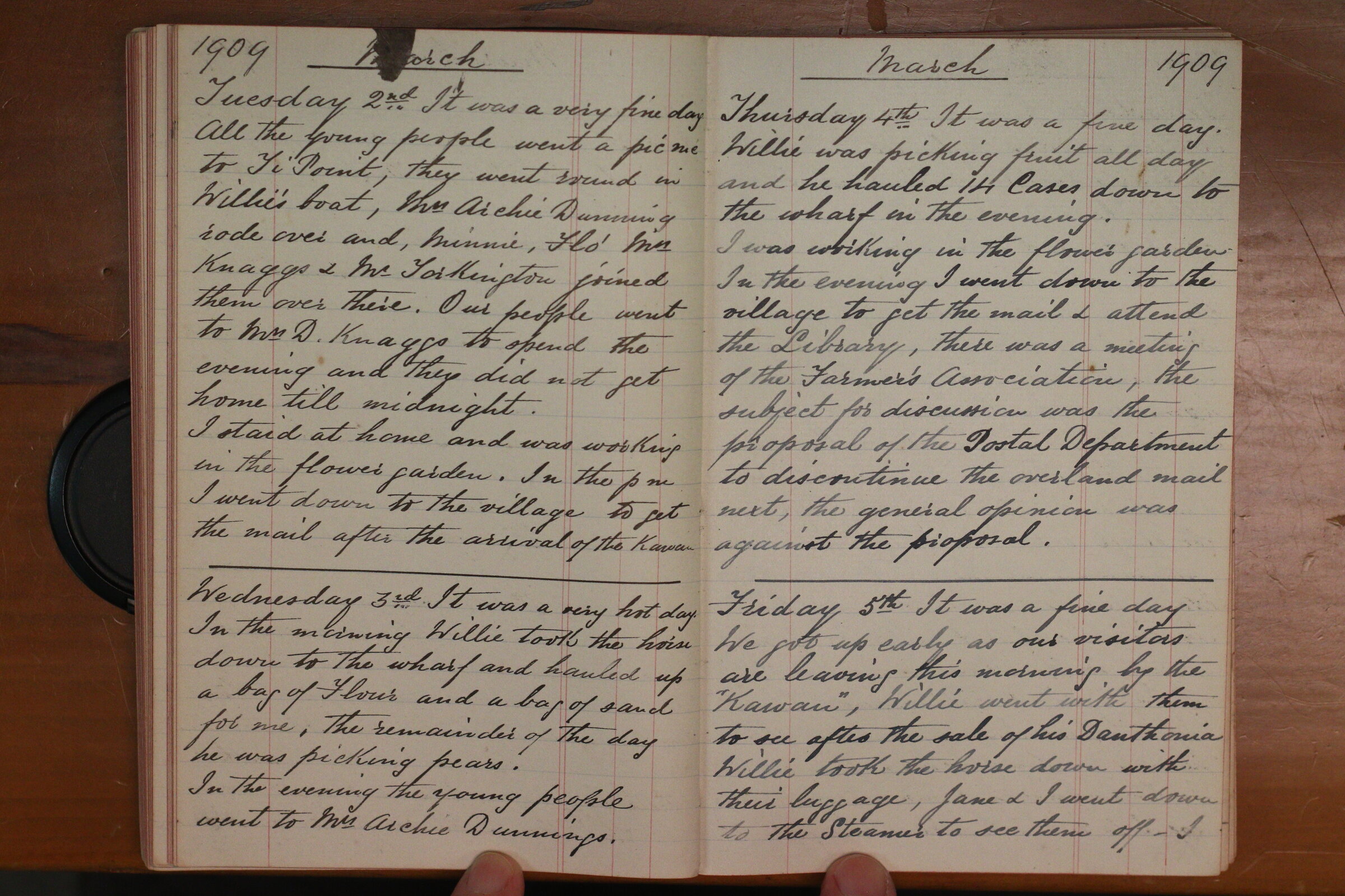 Original CS Clarke diary page