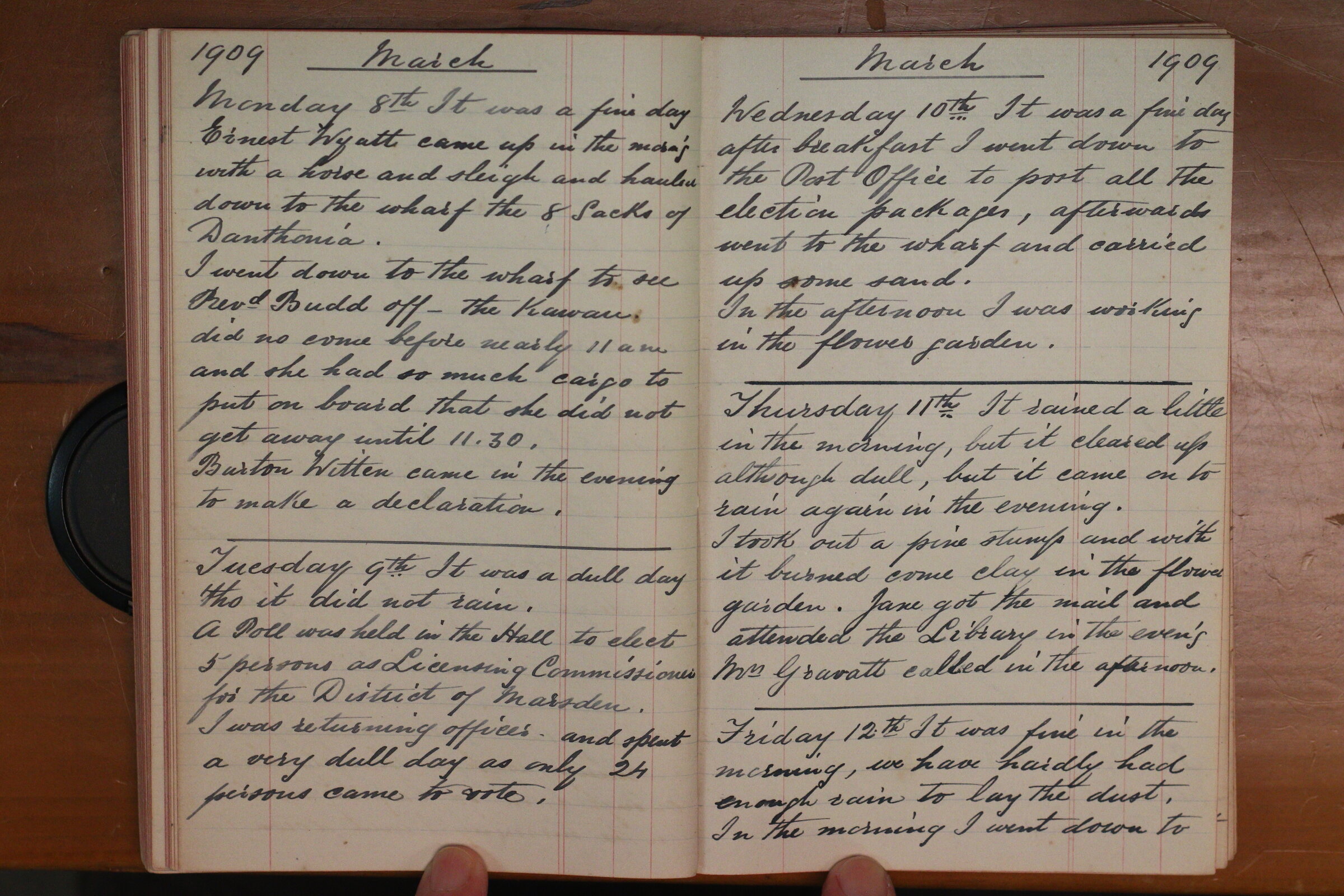 Original CS Clarke diary page