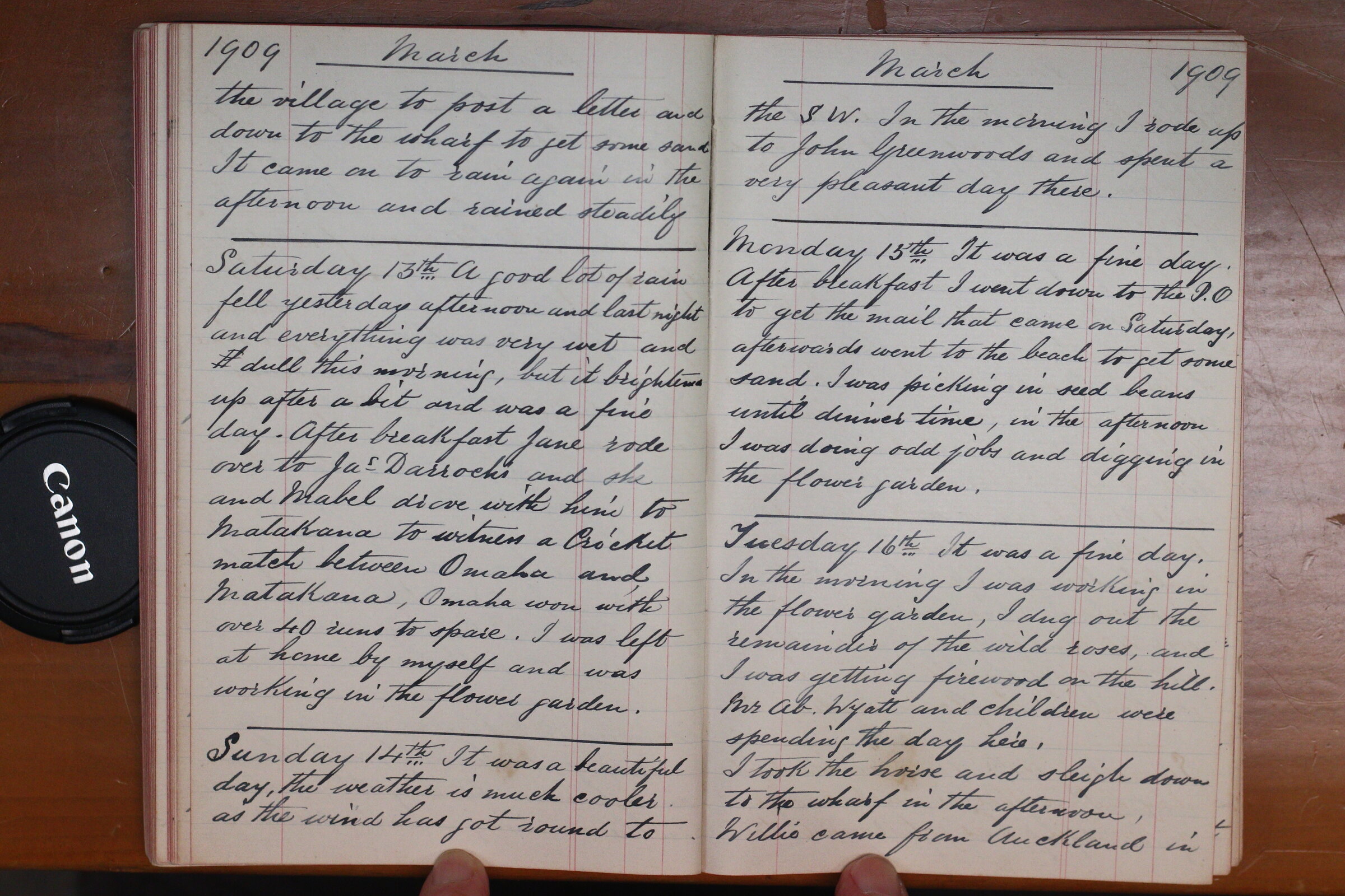 Original CS Clarke diary page